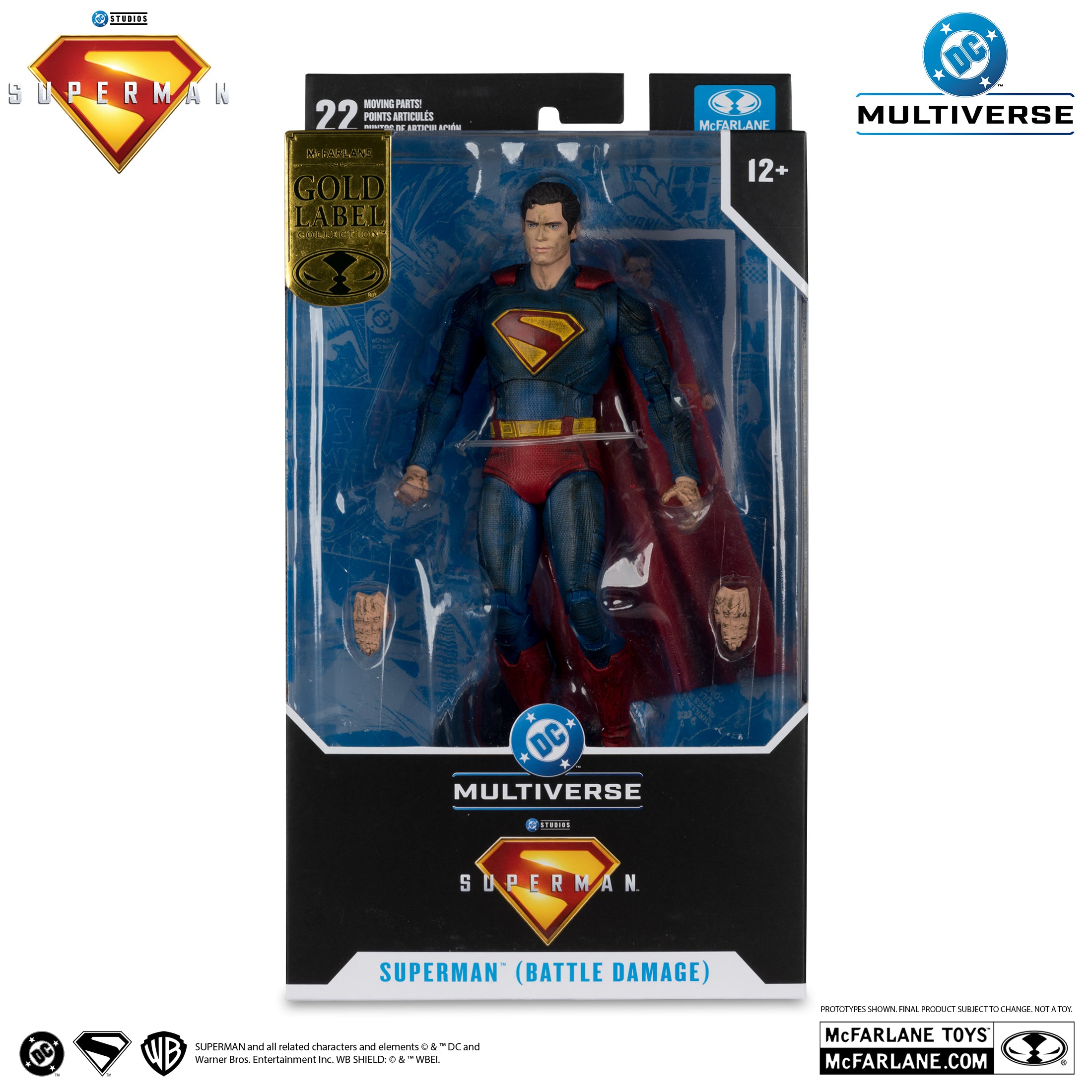 DC Multiverse Superman (2025) Superman Battle Damage Gold Label McFarlane
