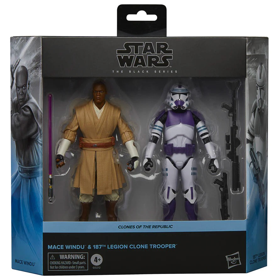 Star Wars The Black Series Mace Windu and 187th Legion Clone Trooper Pack Hasbro