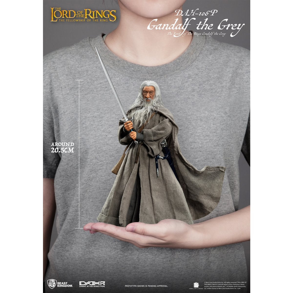 The Lord of the Rings Dynamic 8ction Heroes DAH-106P Gandalf the Grey Limited Edition Beast Kingdom