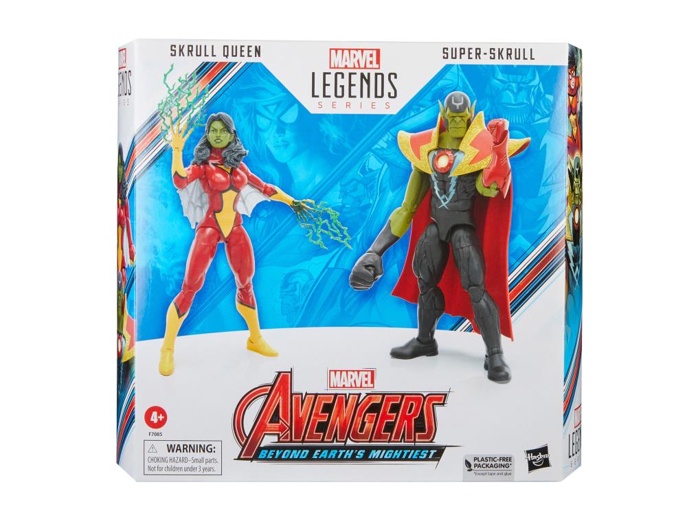 The Avengers 60th Anniversary Marvel Legends Skrull Queen and Super Skrull Two-Pack