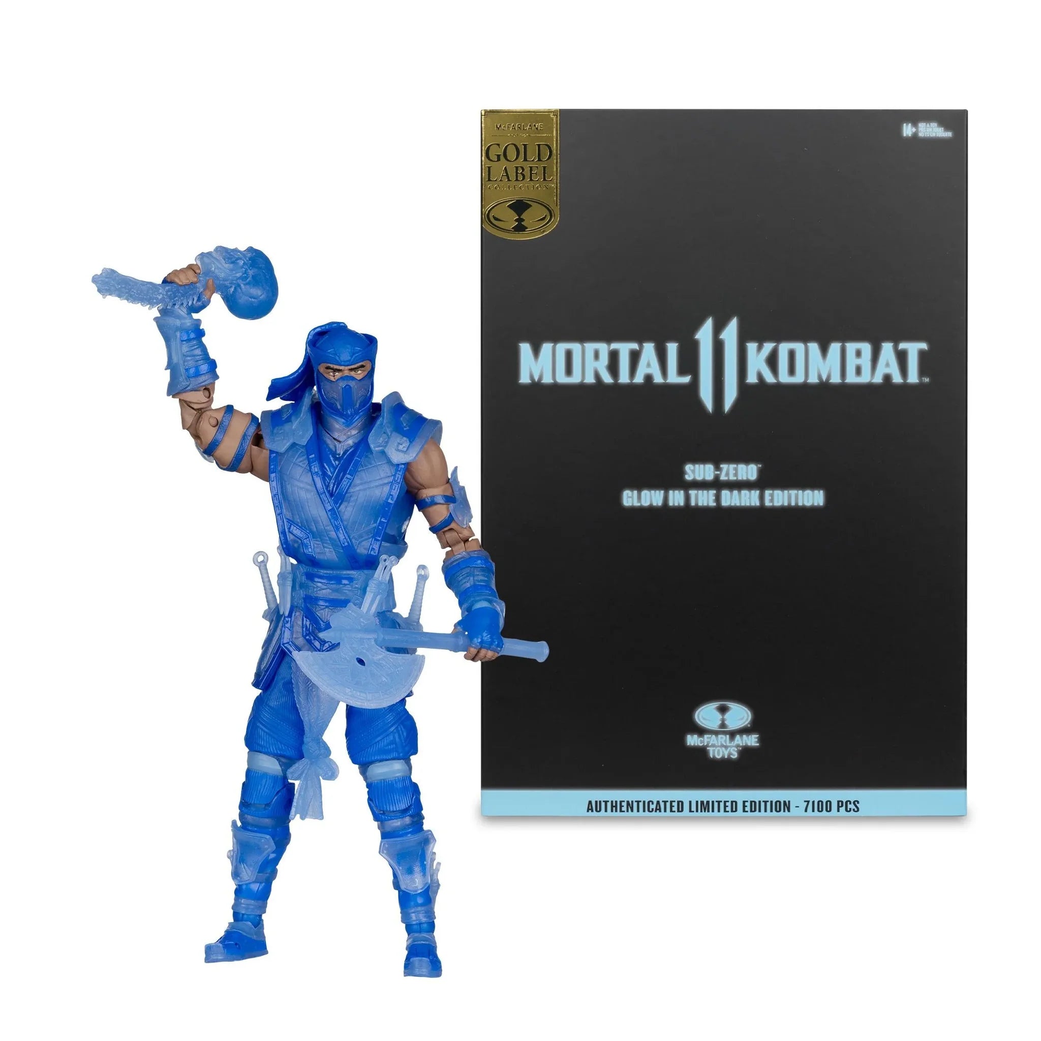 PREVENTA Mortal Kombat II Sub-Zero (Glow in the Dark) Gold Label Exclusive McFarlane (Primer pago/anticipo)