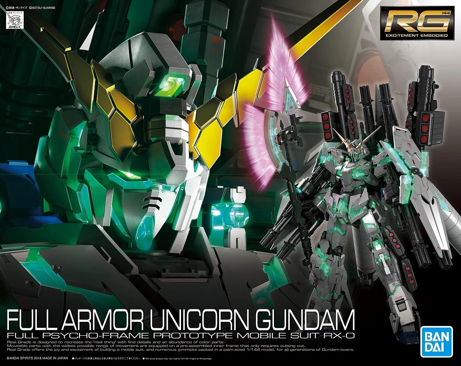 RG 1/144 Full Armor Unicorn Gundam Model Kit Bandai