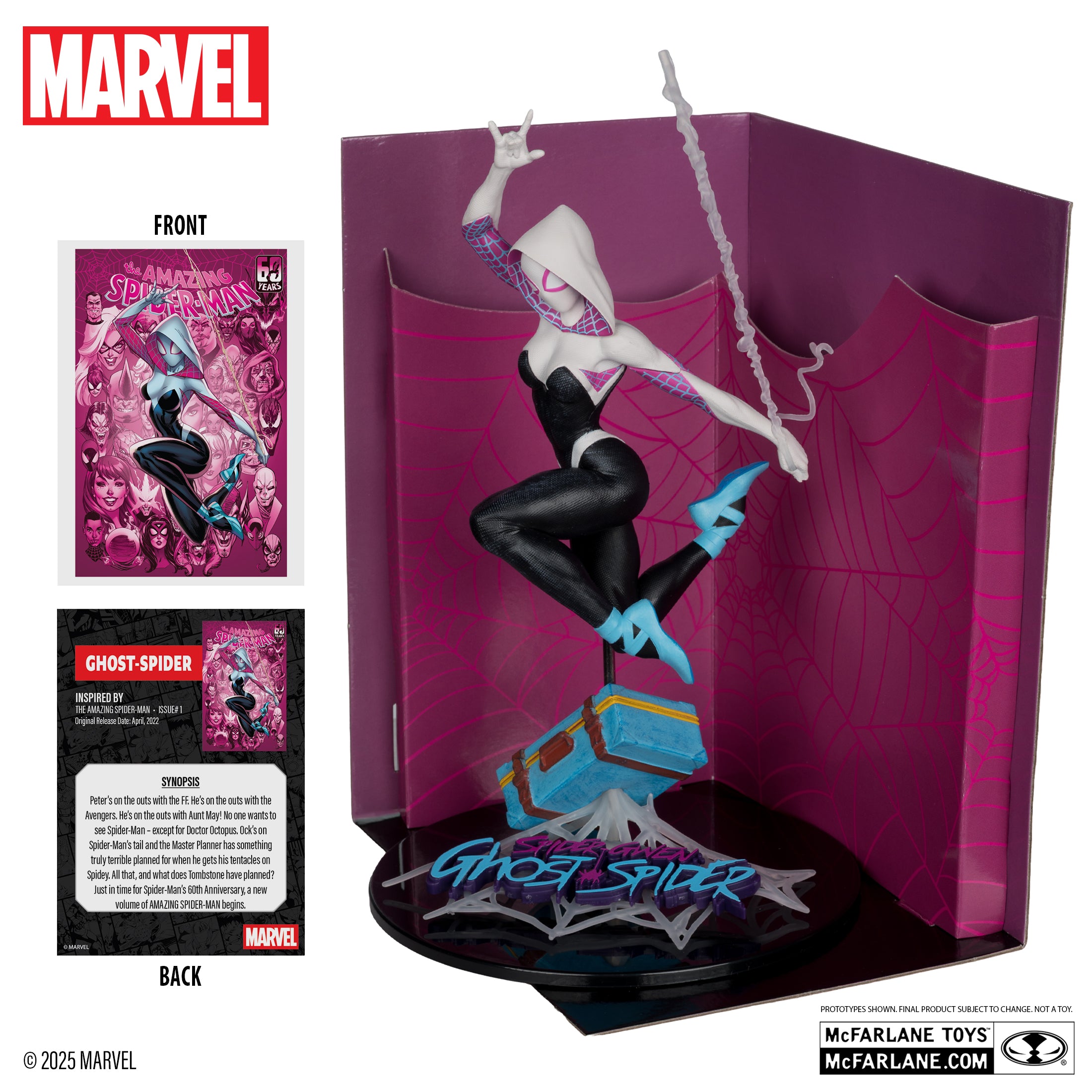 PREVENTA Marvel Comics Ghost-Spider (The Amazing Spider-Man #1) Statue 1/10 Gold Label McFarlane (Primer pago/anticipo)
