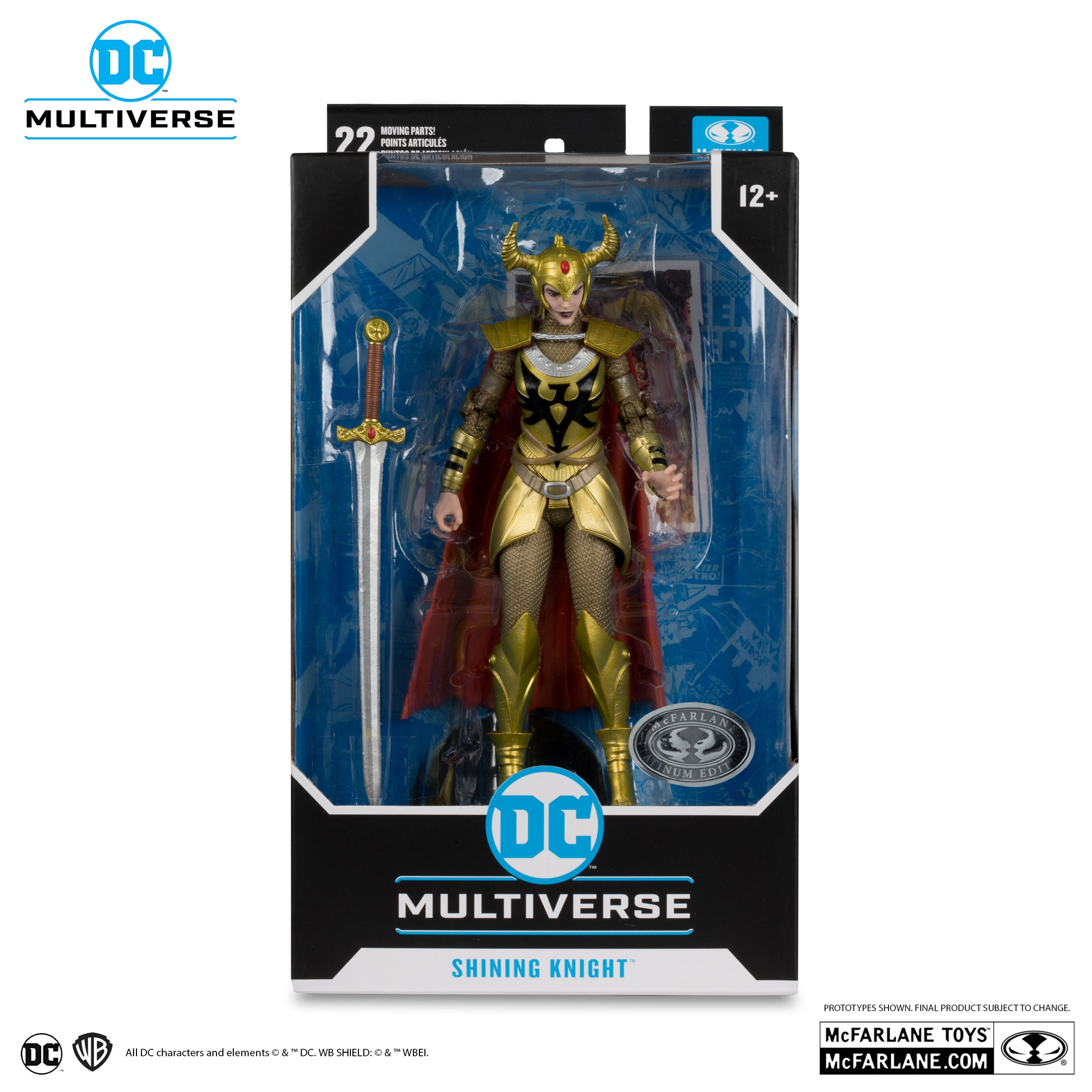 DC Multiverse Shining Knight Platinum Edition McFarlane