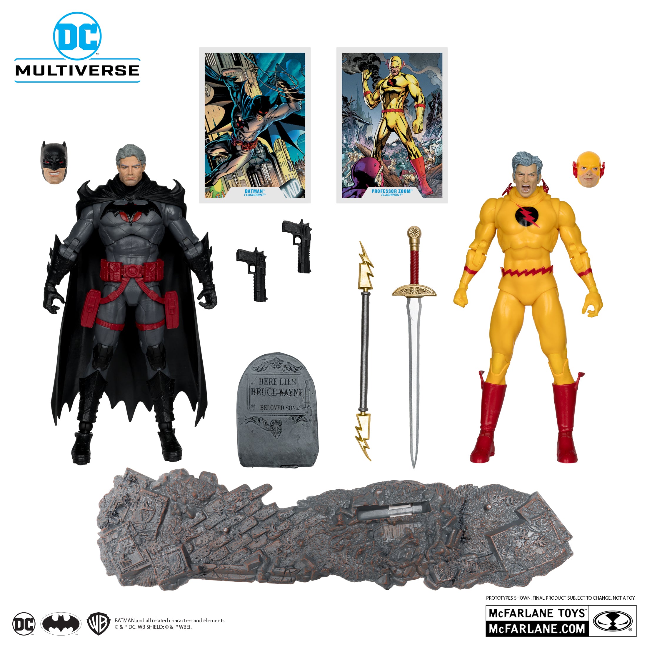 DC Multiverse Thomas Wayne Batman and Professor Zoom Flashpoint 2-Pack McFarlane