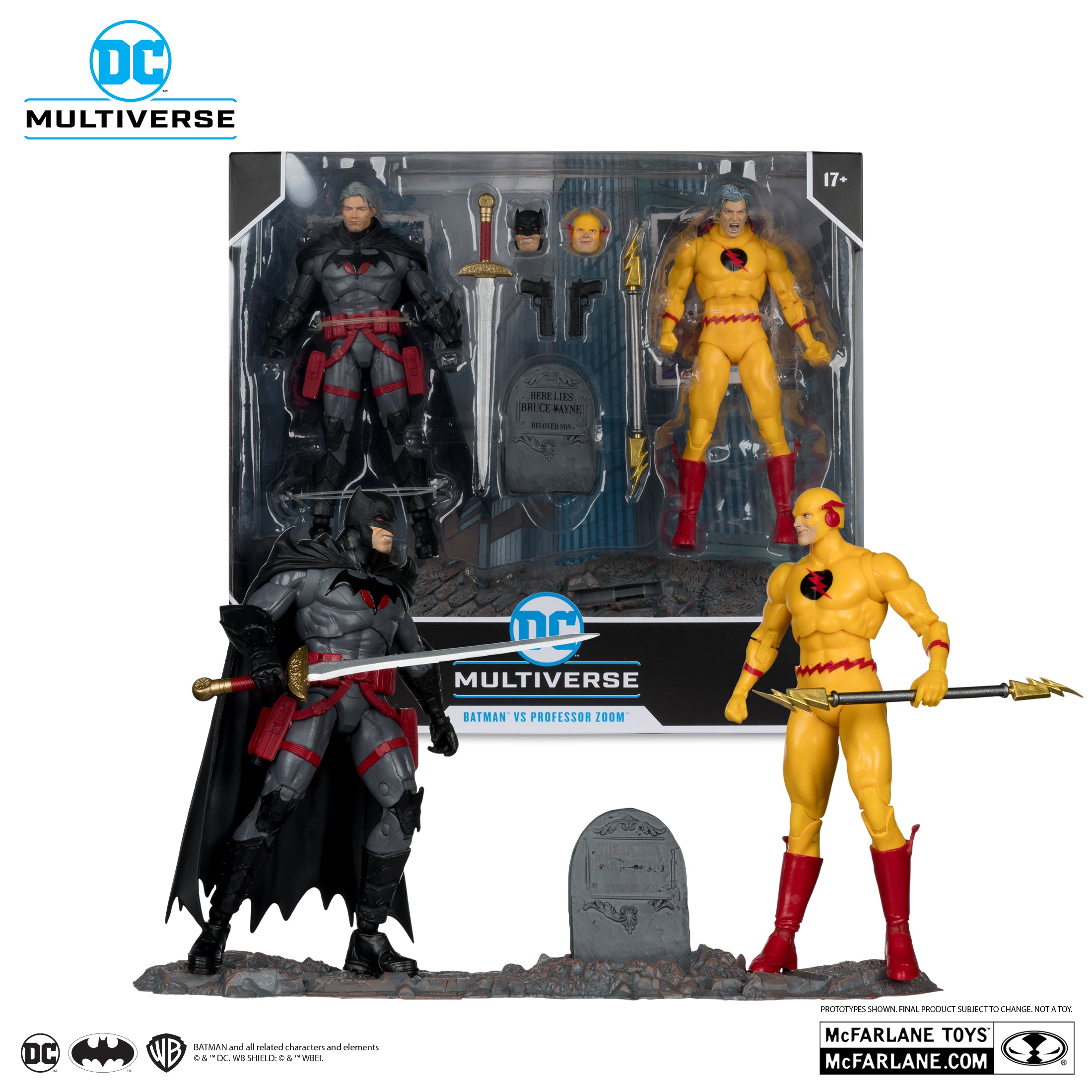 DC Multiverse Thomas Wayne Batman and Professor Zoom Flashpoint 2-Pack McFarlane