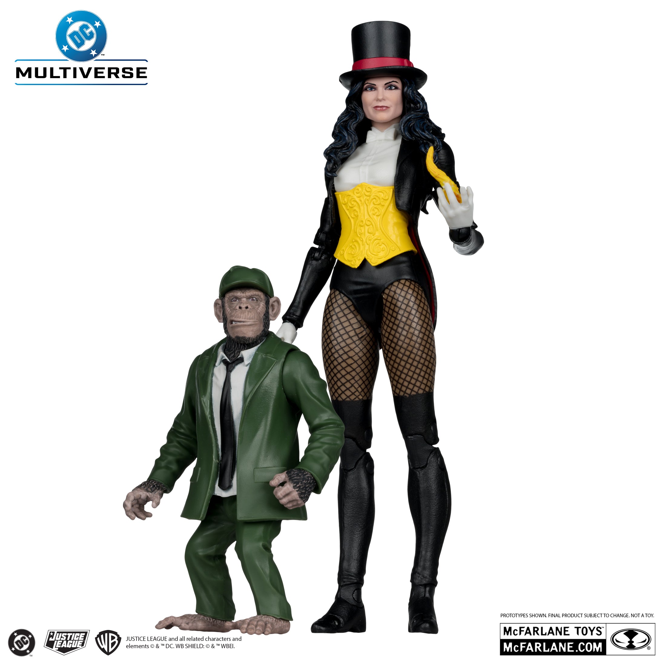 PREVENTA DC Multiverse Zatanna with Detective Chimp (DC Classic) Collector Edition McFarlane (Primer pago/anticipo)