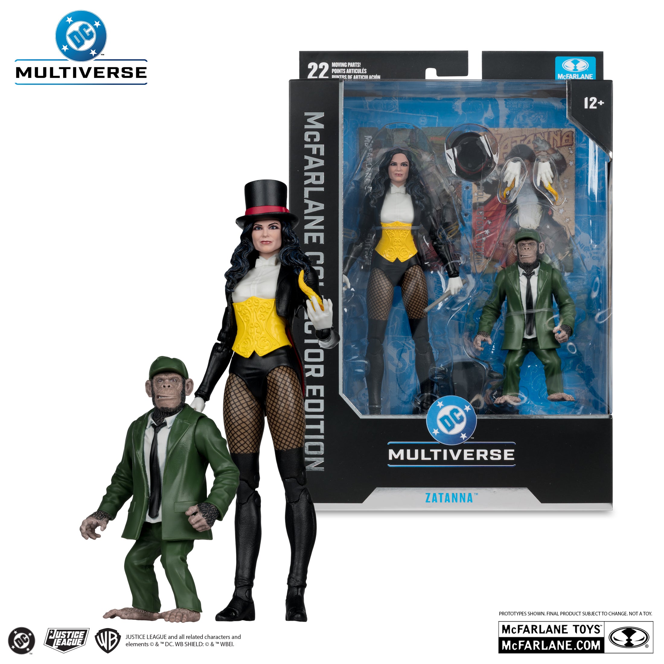 PREVENTA DC Multiverse Zatanna with Detective Chimp (DC Classic) Collector Edition McFarlane (Primer pago/anticipo)