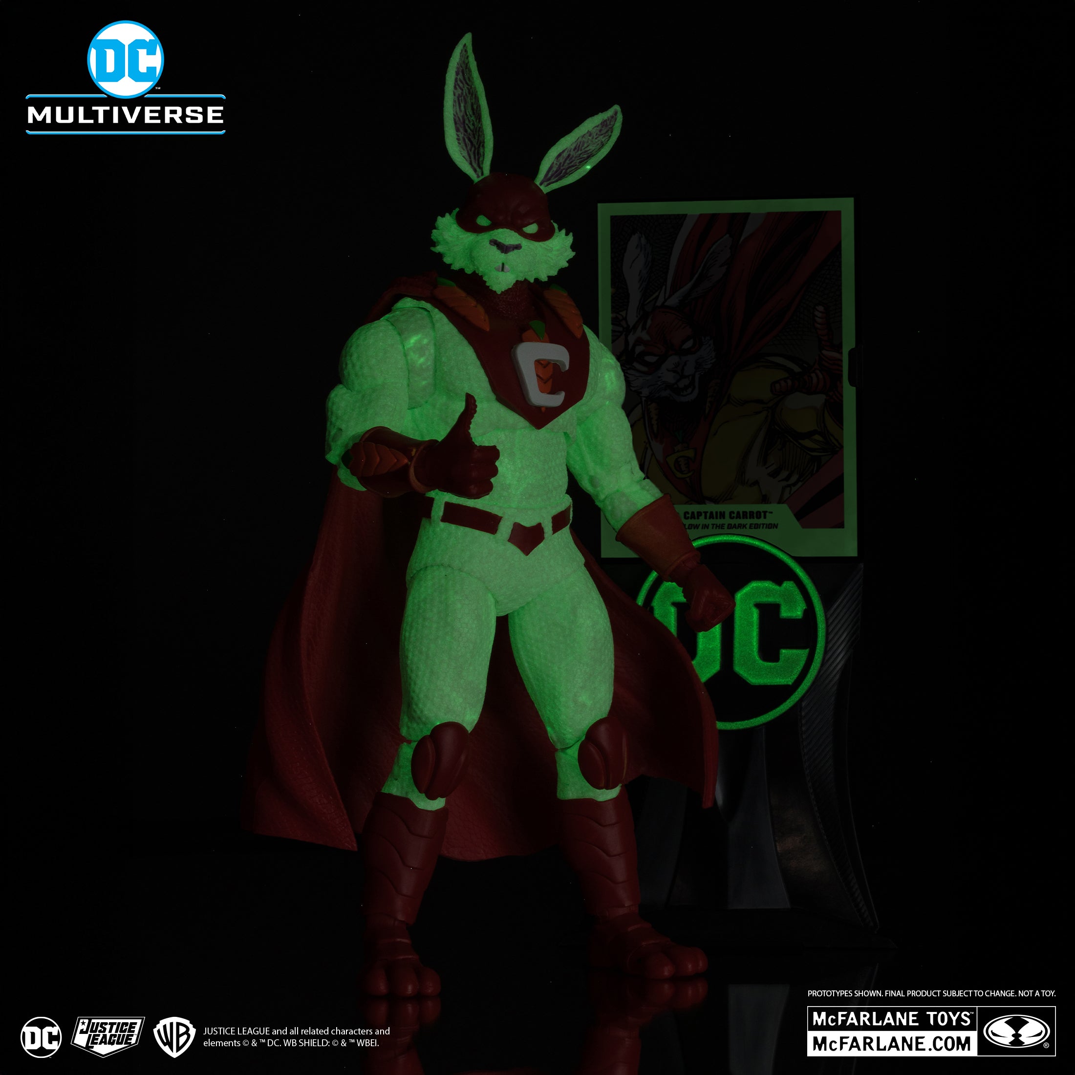 PREVENTA DC Multiverse Captain Carrot (Justice League Incarnate) Glow In The Dark Edition Gold Label McFarlane (Primer pago/anticipo)