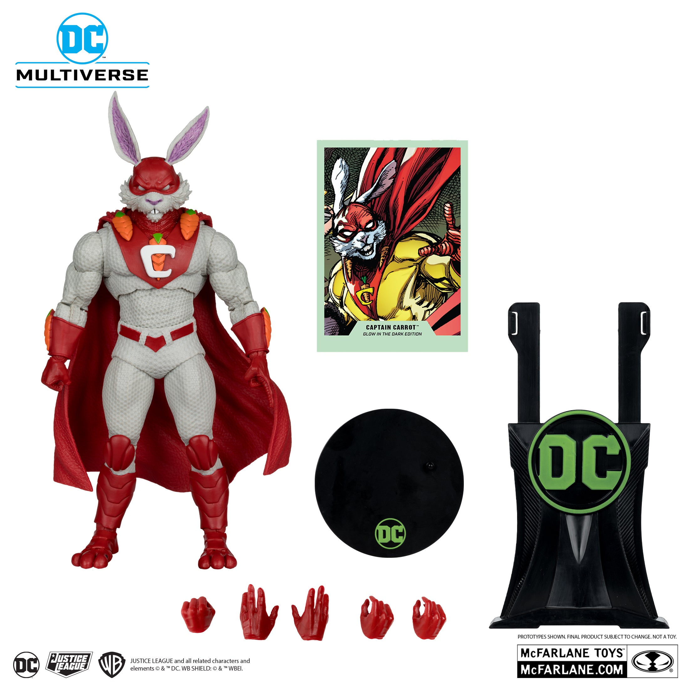 PREVENTA DC Multiverse Captain Carrot (Justice League Incarnate) Glow In The Dark Edition Gold Label McFarlane (Primer pago/anticipo)