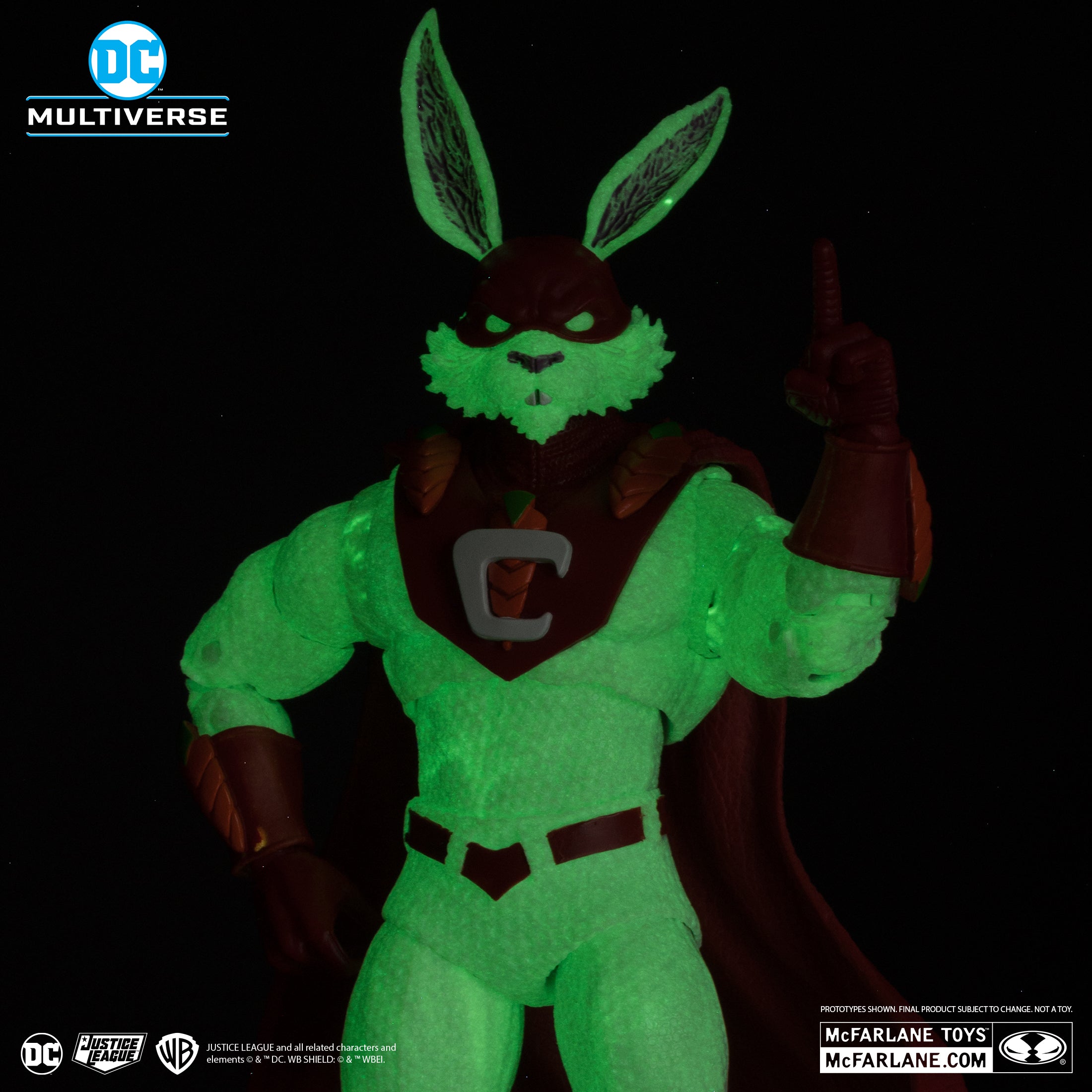 PREVENTA DC Multiverse Captain Carrot (Justice League Incarnate) Glow In The Dark Edition Gold Label McFarlane (Primer pago/anticipo)