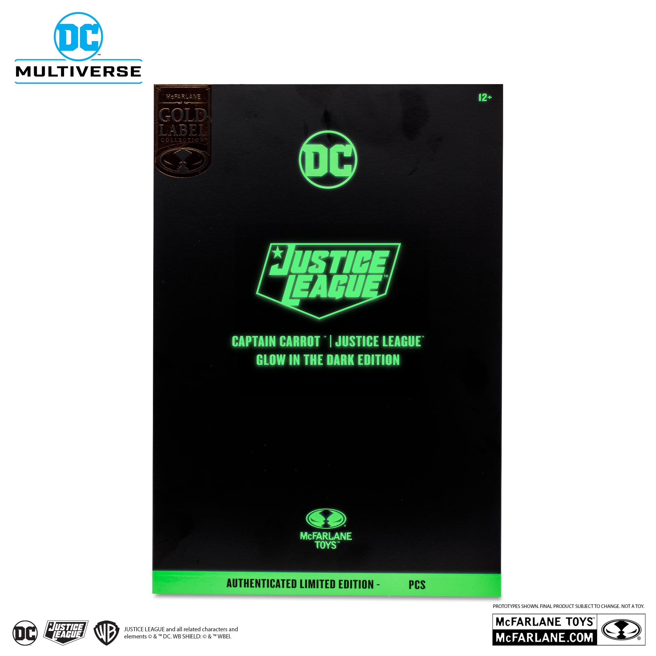 PREVENTA DC Multiverse Captain Carrot (Justice League Incarnate) Glow In The Dark Edition Gold Label McFarlane (Primer pago/anticipo)