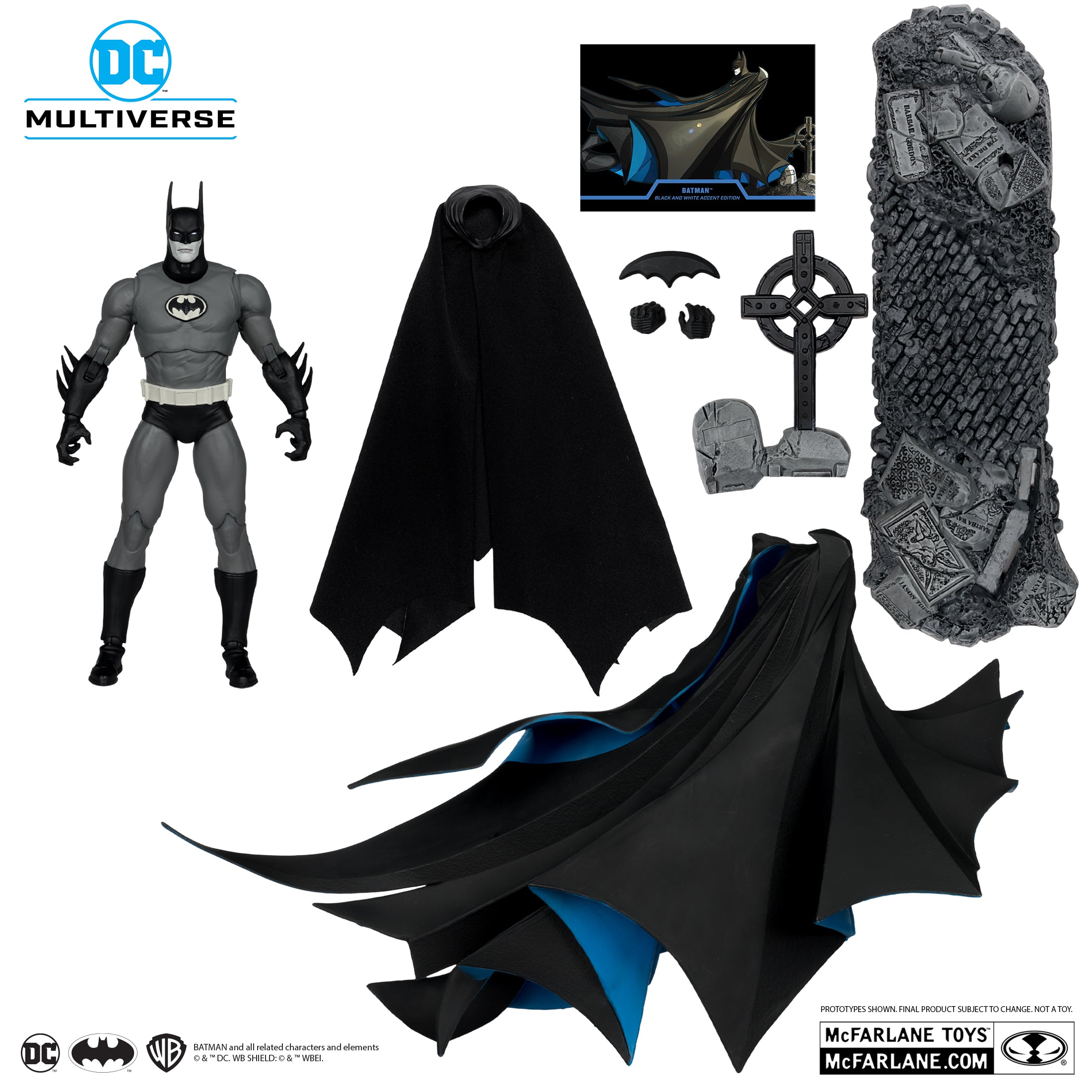 DC Multiverse Batman Year Two Black and White Accent Edition Gold Label McFarlane