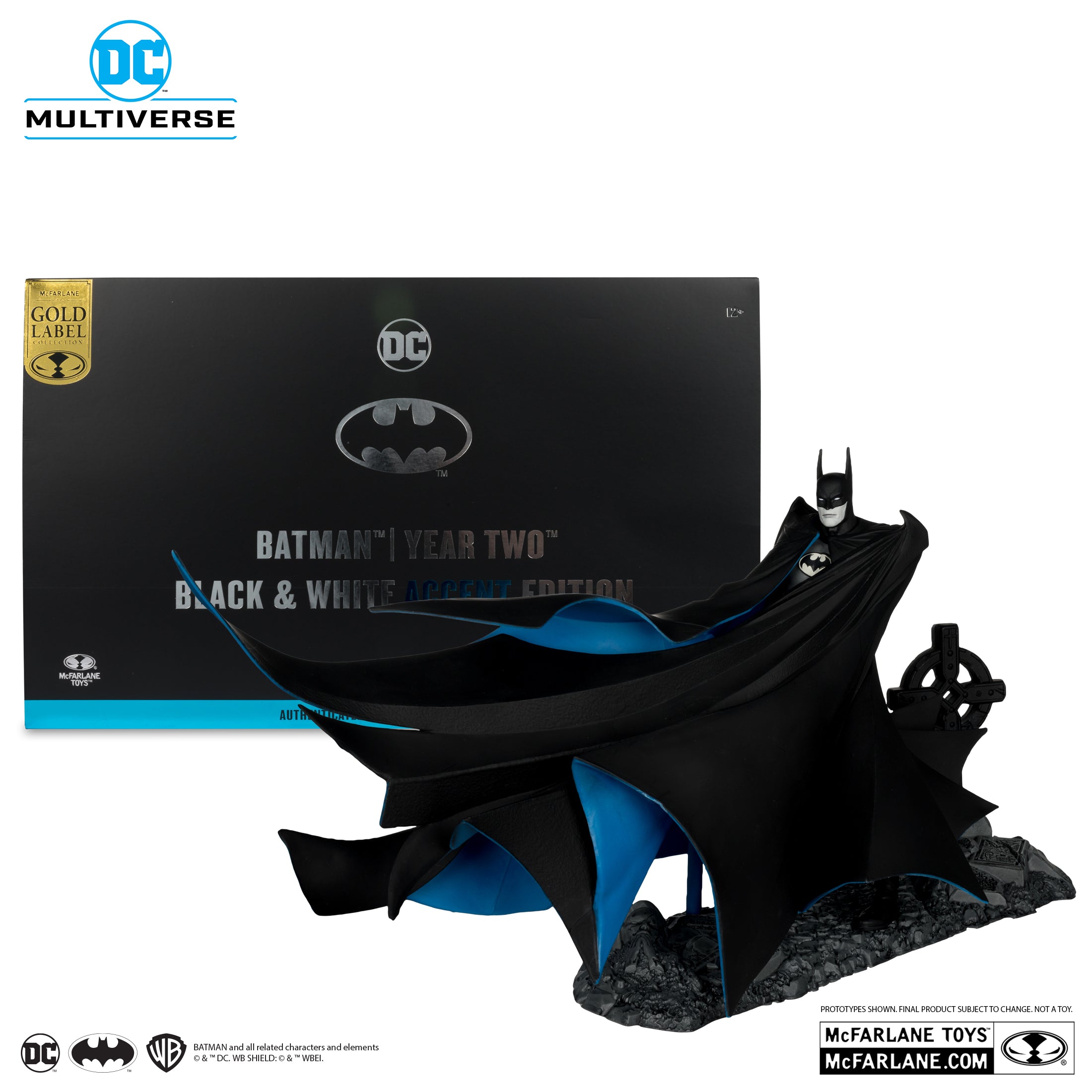 DC Multiverse Batman Year Two Black and White Accent Edition Gold Label McFarlane