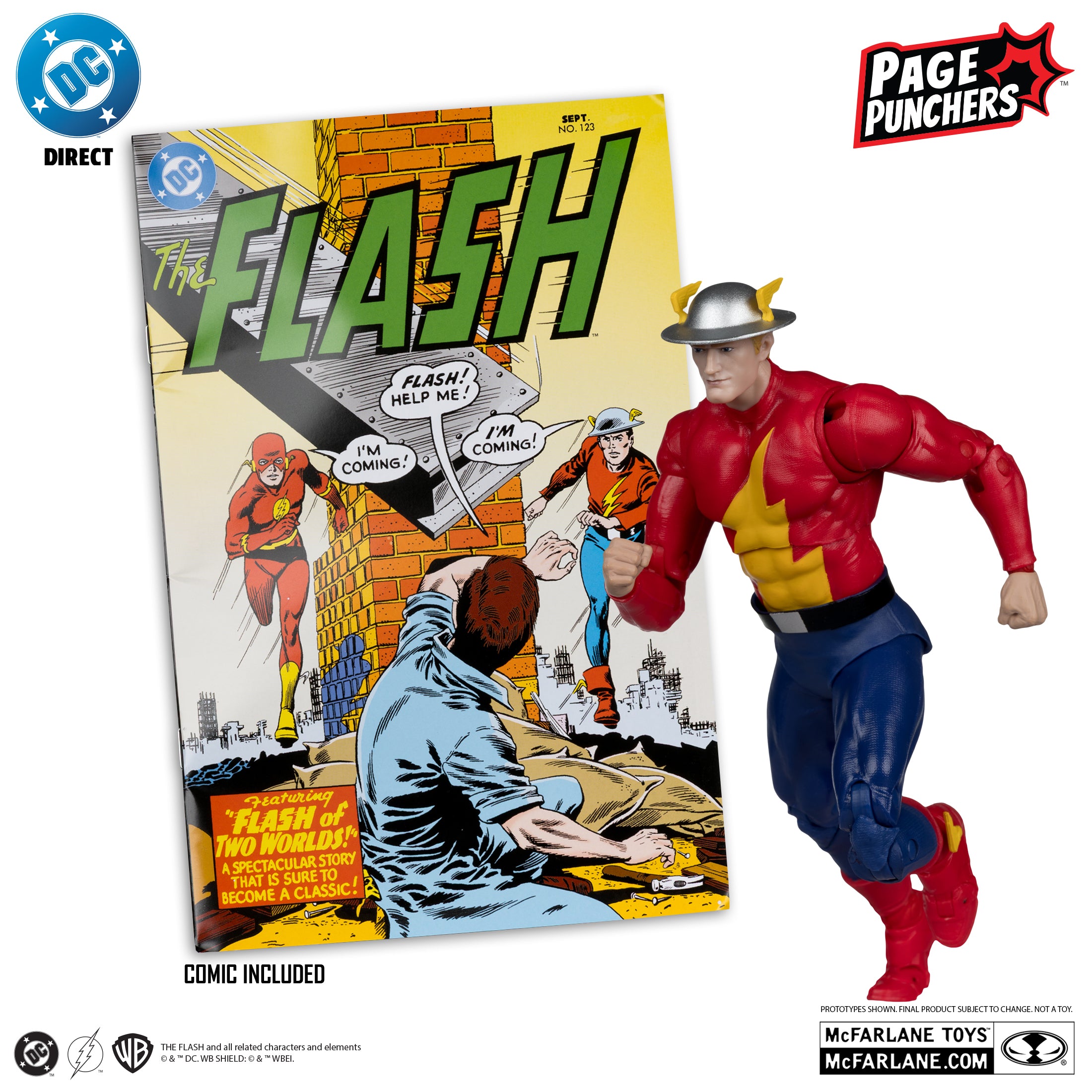 PREVENTA DC Direct Page Punchers The Flash #123 The Flash (Jay Garrick) Red Platinum Edition McFarlane (Primer pago/anticipo)