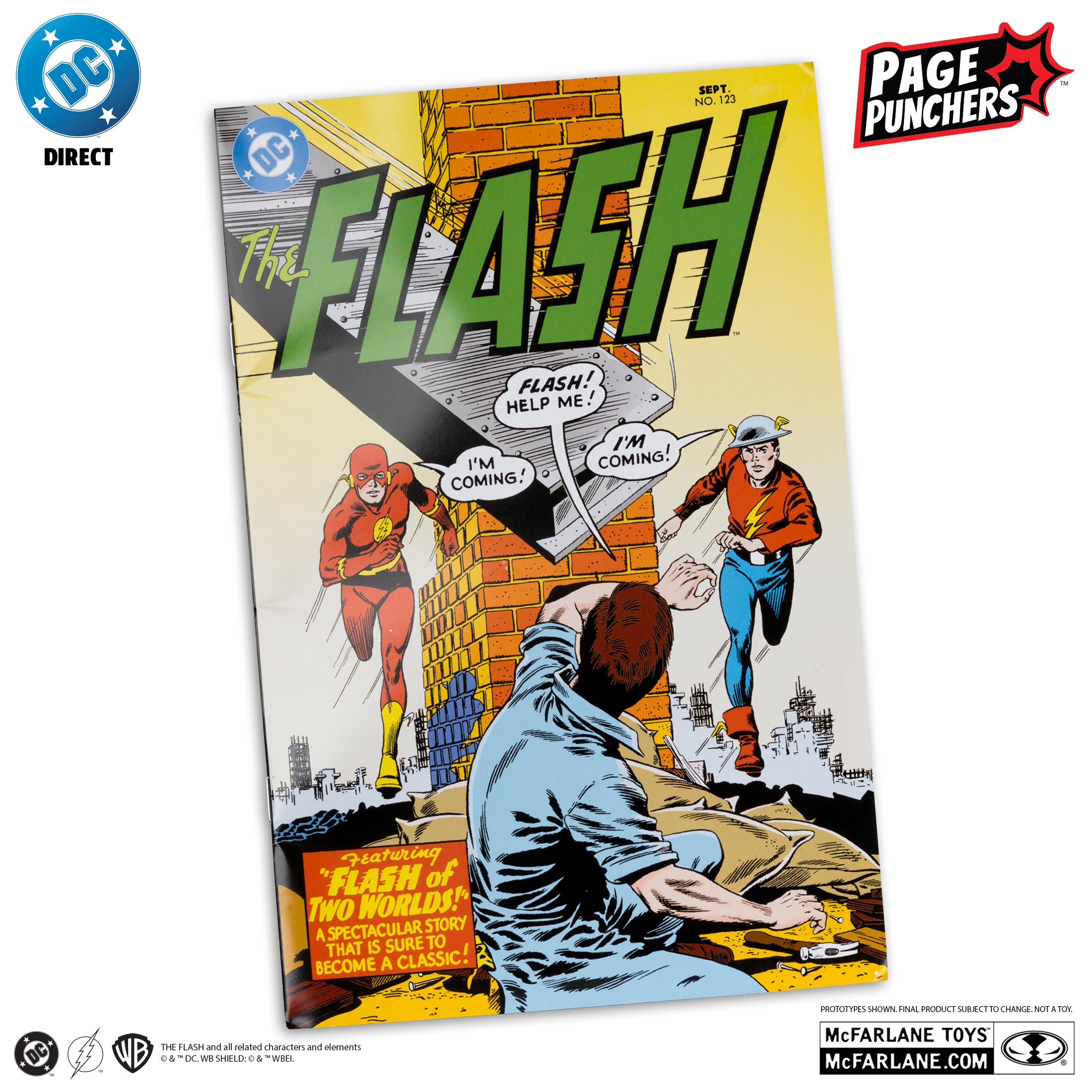 PREVENTA DC Direct Page Punchers The Flash #123 The Flash (Jay Garrick) Red Platinum Edition McFarlane (Primer pago/anticipo)