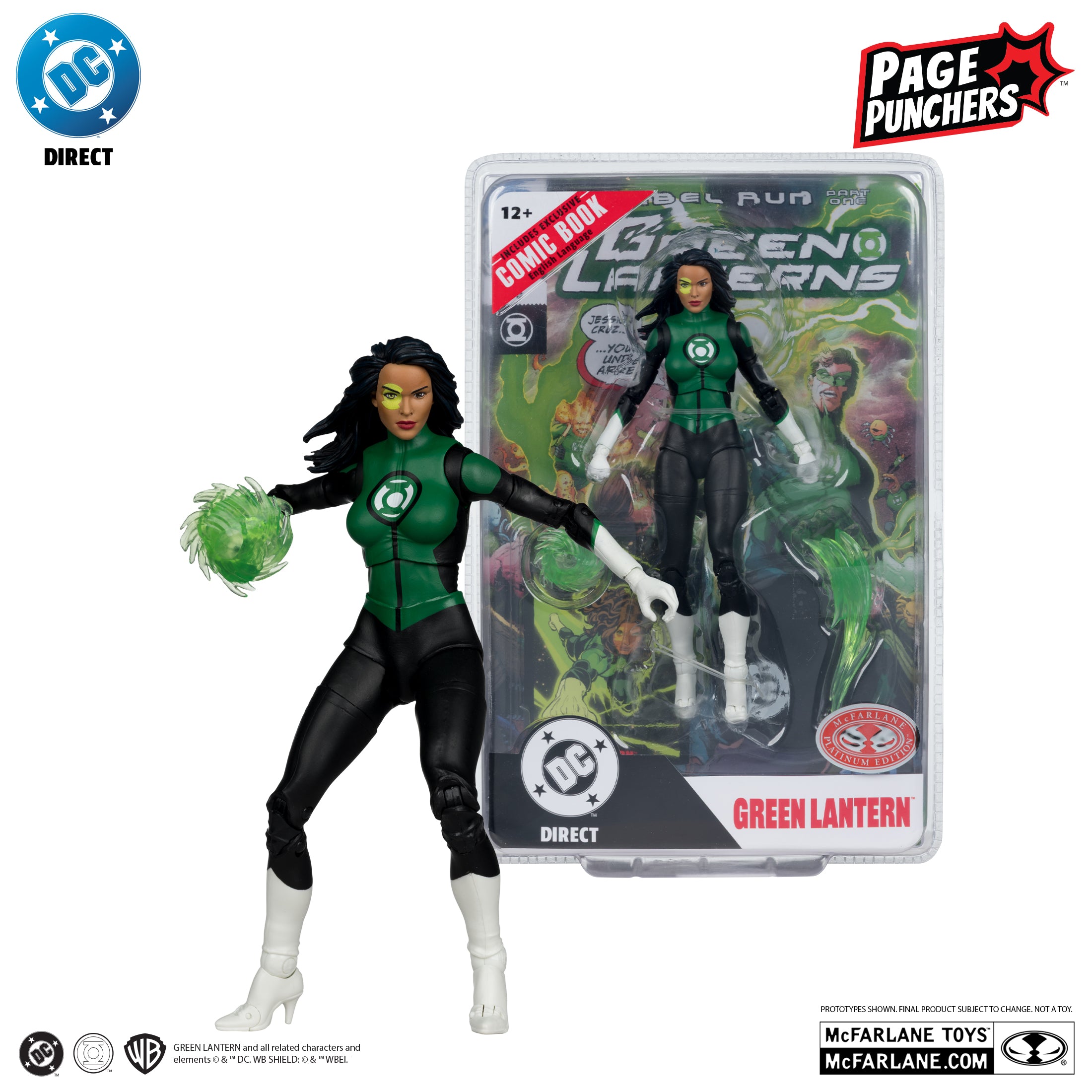 PREVENTA DC Direct Page Punchers Green Lanterns #48 Jessica Cruz Red Platinum Edition McFarlane (Primer pago/anticipo)