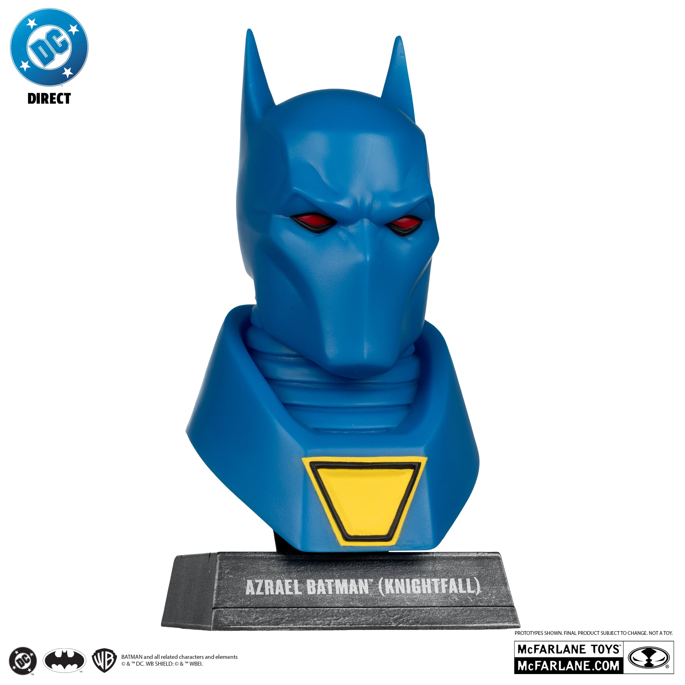PREVENTA DC Direct Batman: Knightfall Azrael Cowl 1/3 Red Platinum McFarlane (Primer pago/anticipo)