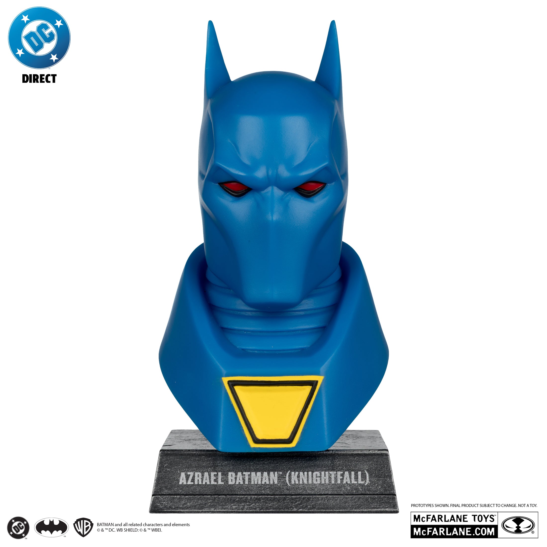 PREVENTA DC Direct Batman: Knightfall Azrael Cowl 1/3 Red Platinum McFarlane (Primer pago/anticipo)