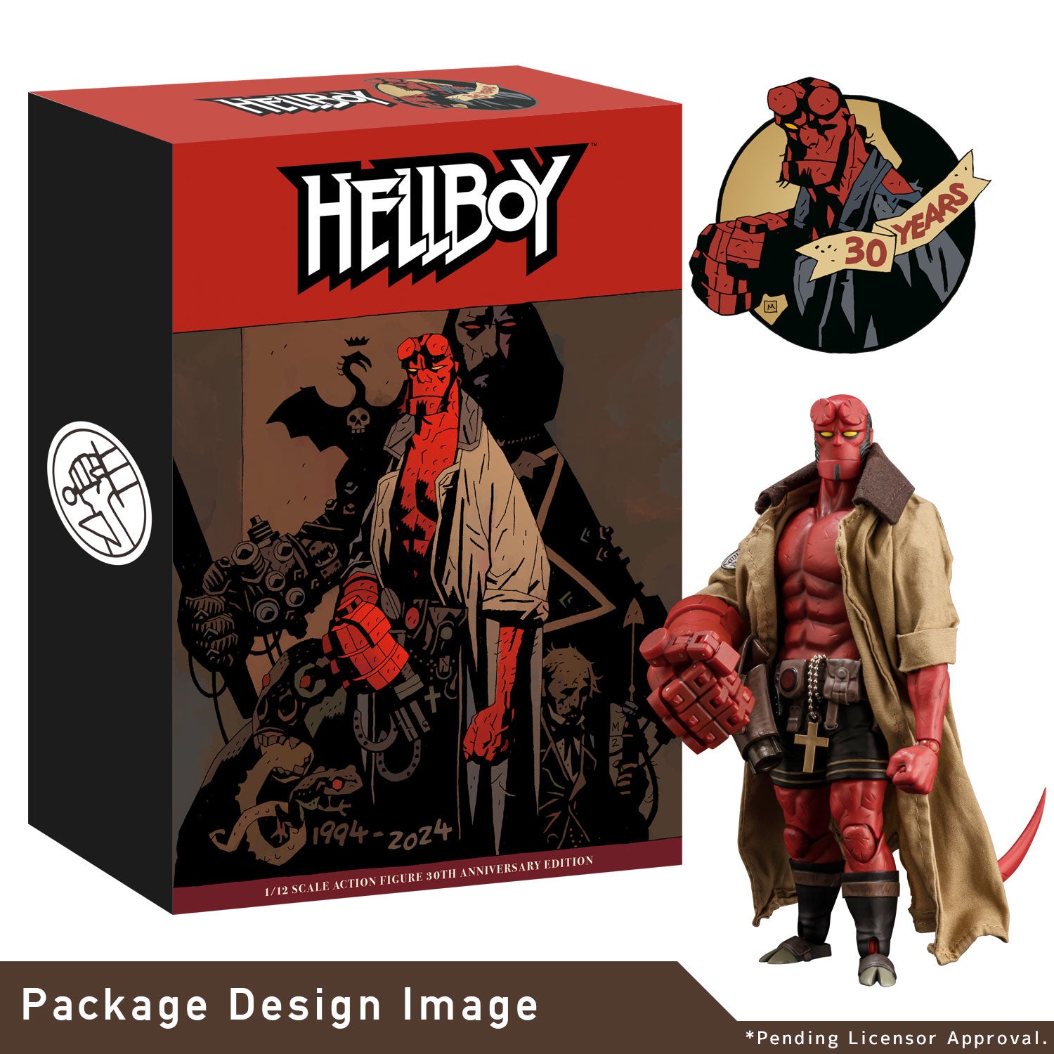 PREVENTA Hellboy Action Figure 1/12 30th Anniversary Edition 1000TOYS (PRIMER PAGO/ANTICIPO)