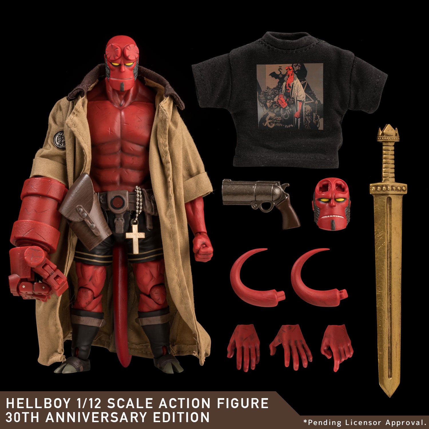 PREVENTA Hellboy Action Figure 1/12 30th Anniversary Edition 1000TOYS (PRIMER PAGO/ANTICIPO)