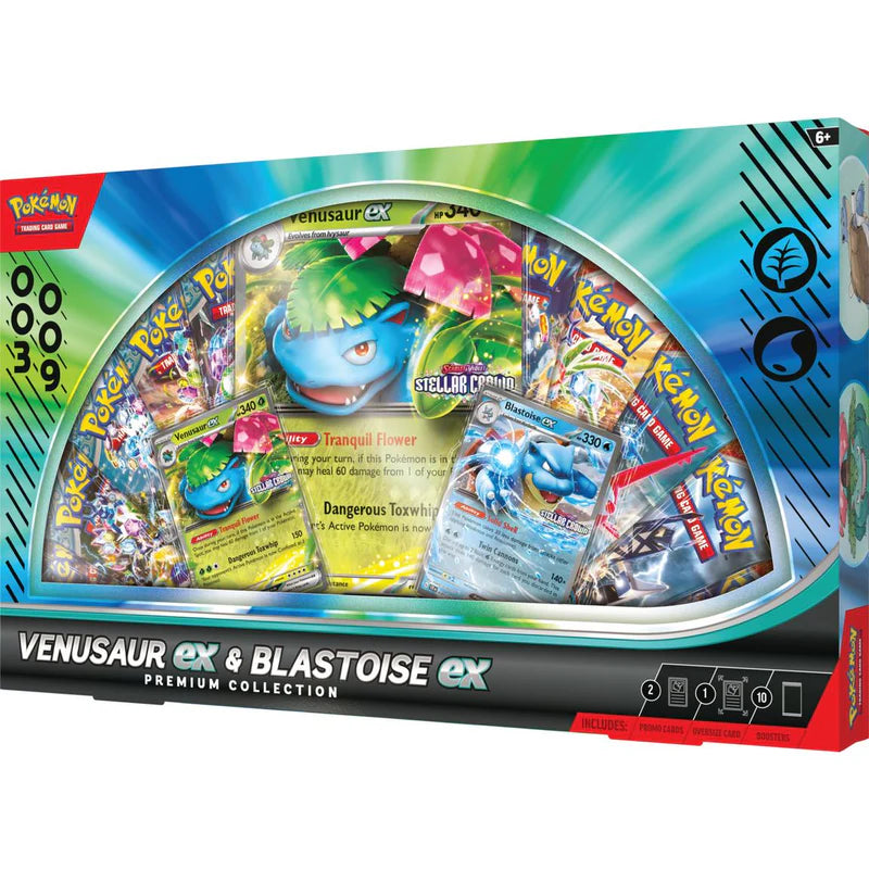 Pokemon TCG Venusaur ex and Blastoise ex Premium Collection