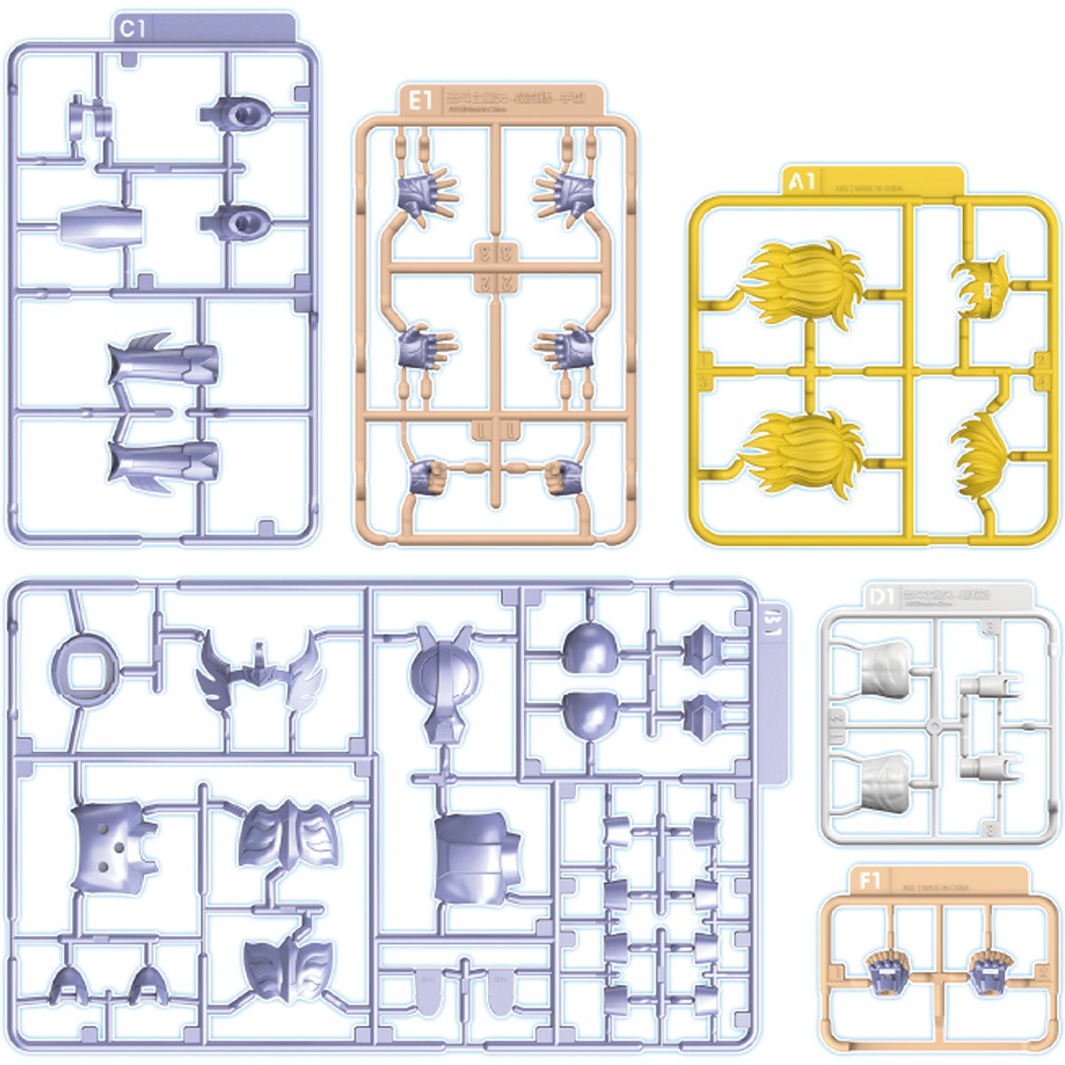 Saint Seya Champion Class Cygnus Hyoga Model Kit Blokees