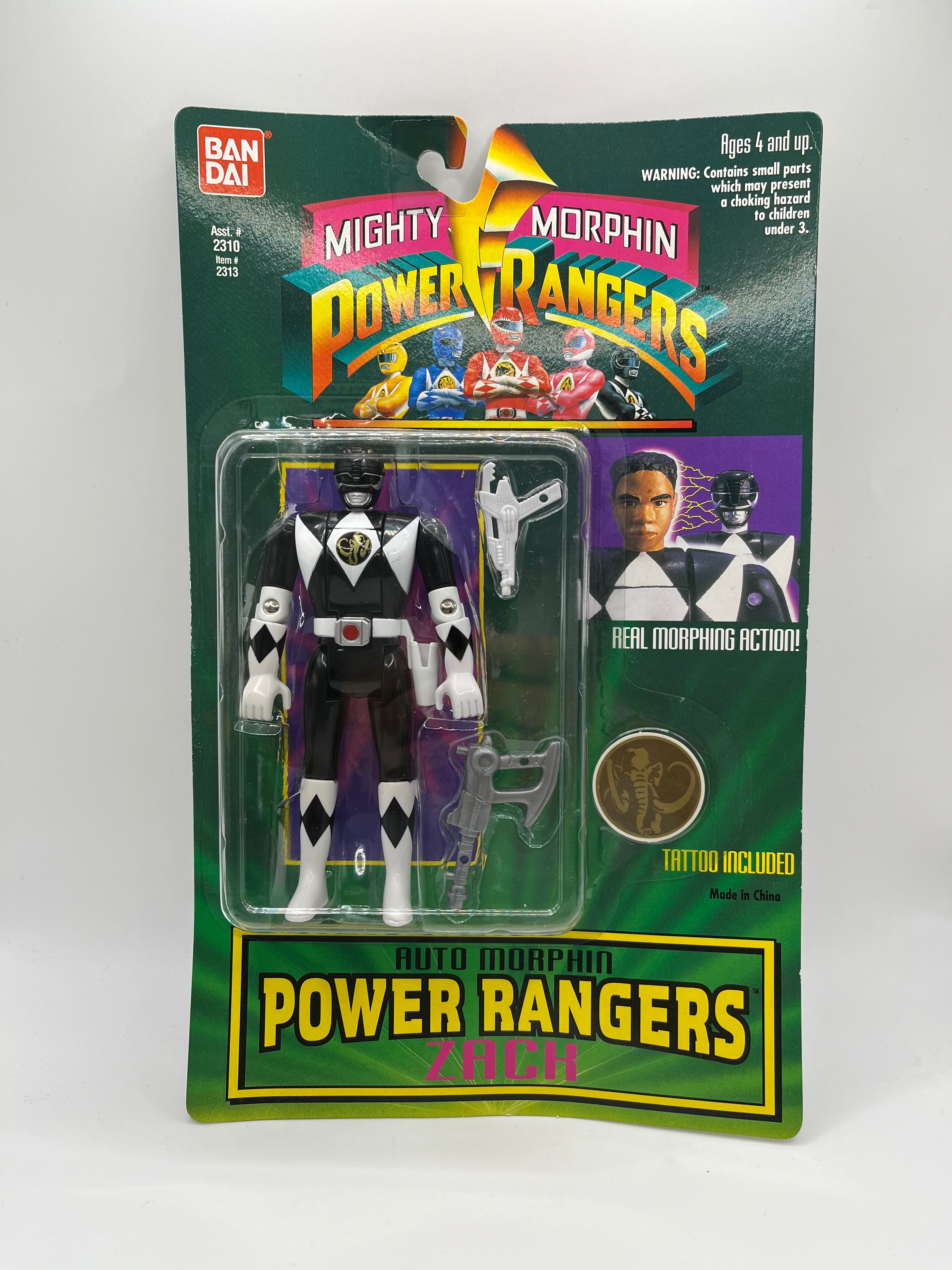 Auto Morphin Power Rangers: Zack (Negro) Bandai