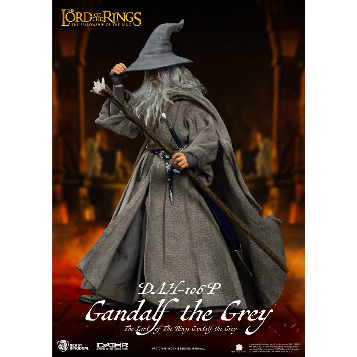 The Lord of the Rings Dynamic 8ction Heroes DAH-106P Gandalf the Grey Limited Edition Beast Kingdom