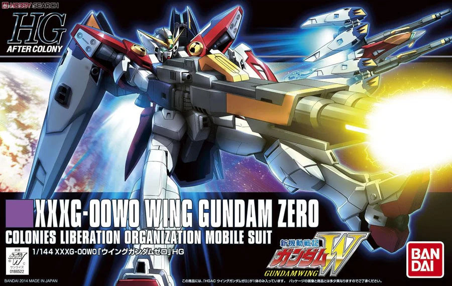 HG 1/144 XXXG-00W0 Wing Gundam Zero Colonies Liberation Organization Mobile Suit Model Kit Bandai