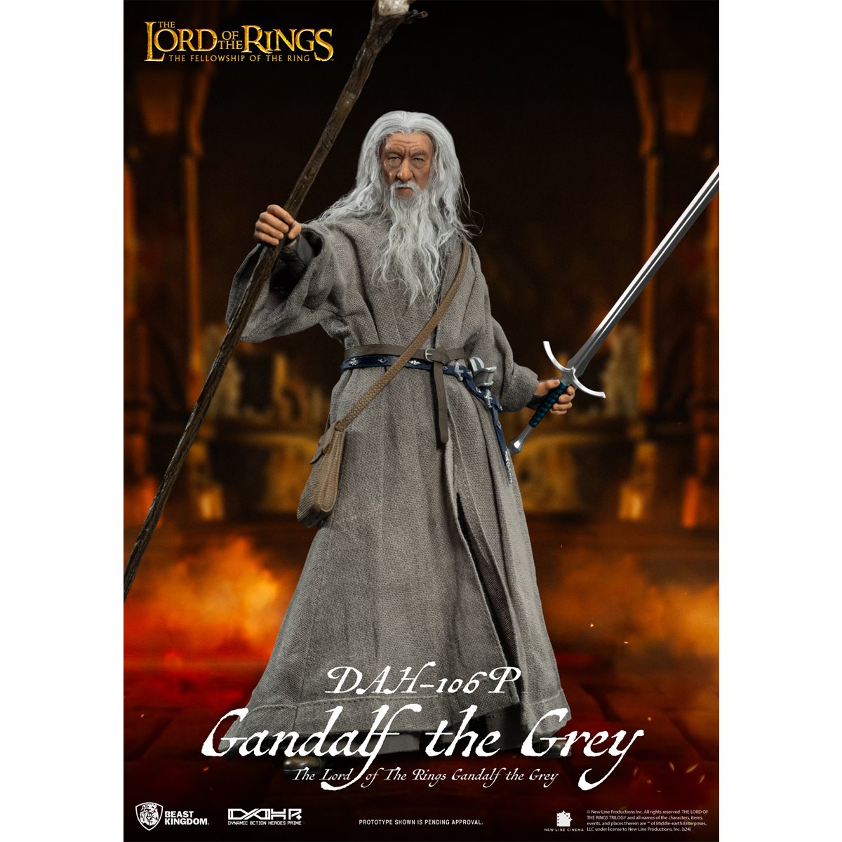 The Lord of the Rings Dynamic 8ction Heroes DAH-106P Gandalf the Grey Limited Edition Beast Kingdom