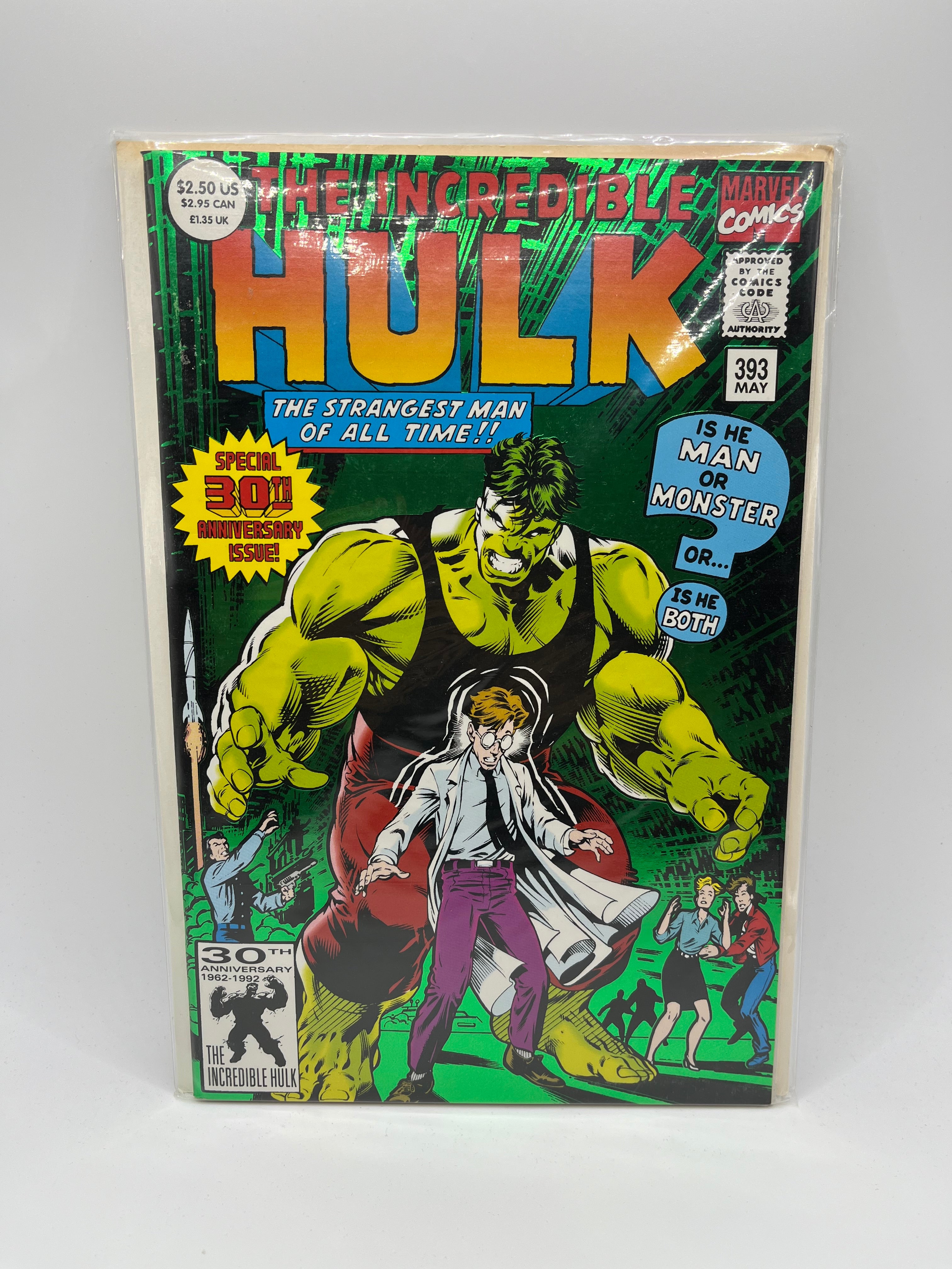 The Incredible Hulk #393 Special 30th Anniversary Issue Portada Foil Marvel Comics Inglés