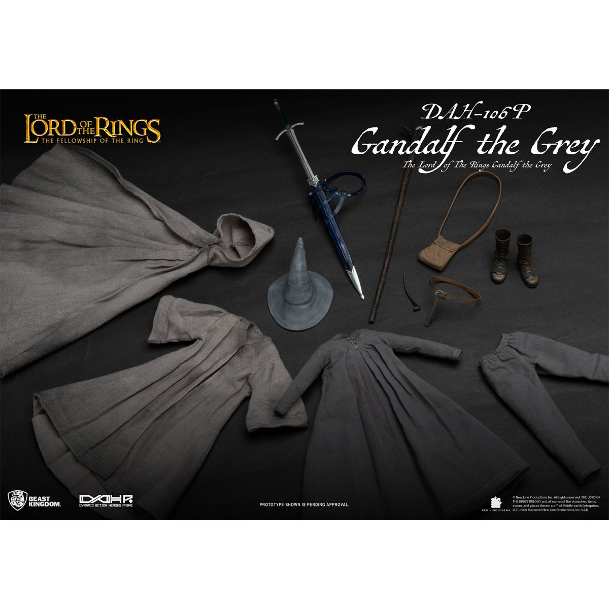 The Lord of the Rings Dynamic 8ction Heroes DAH-106P Gandalf the Grey Limited Edition Beast Kingdom