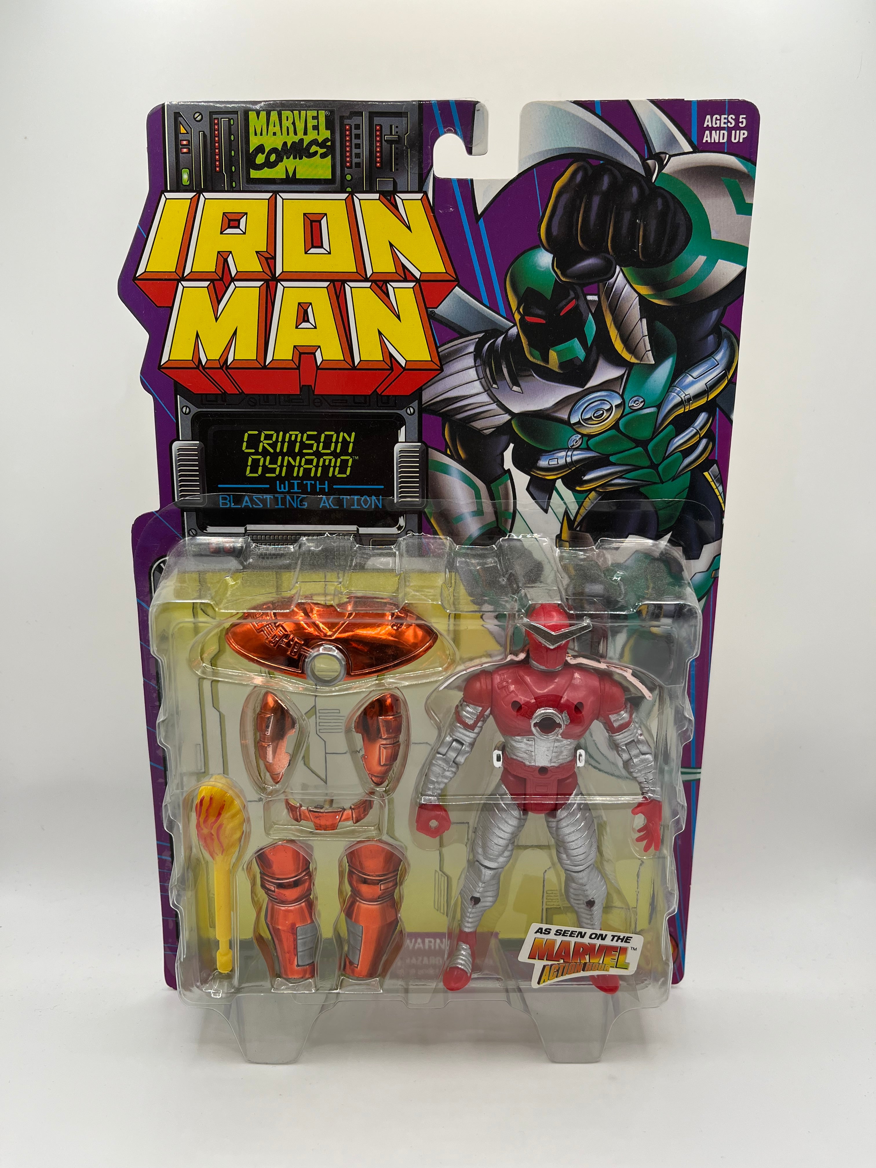 Iron Man The Animated Series Crimson Dynamo With Blasting Action Toy Biz