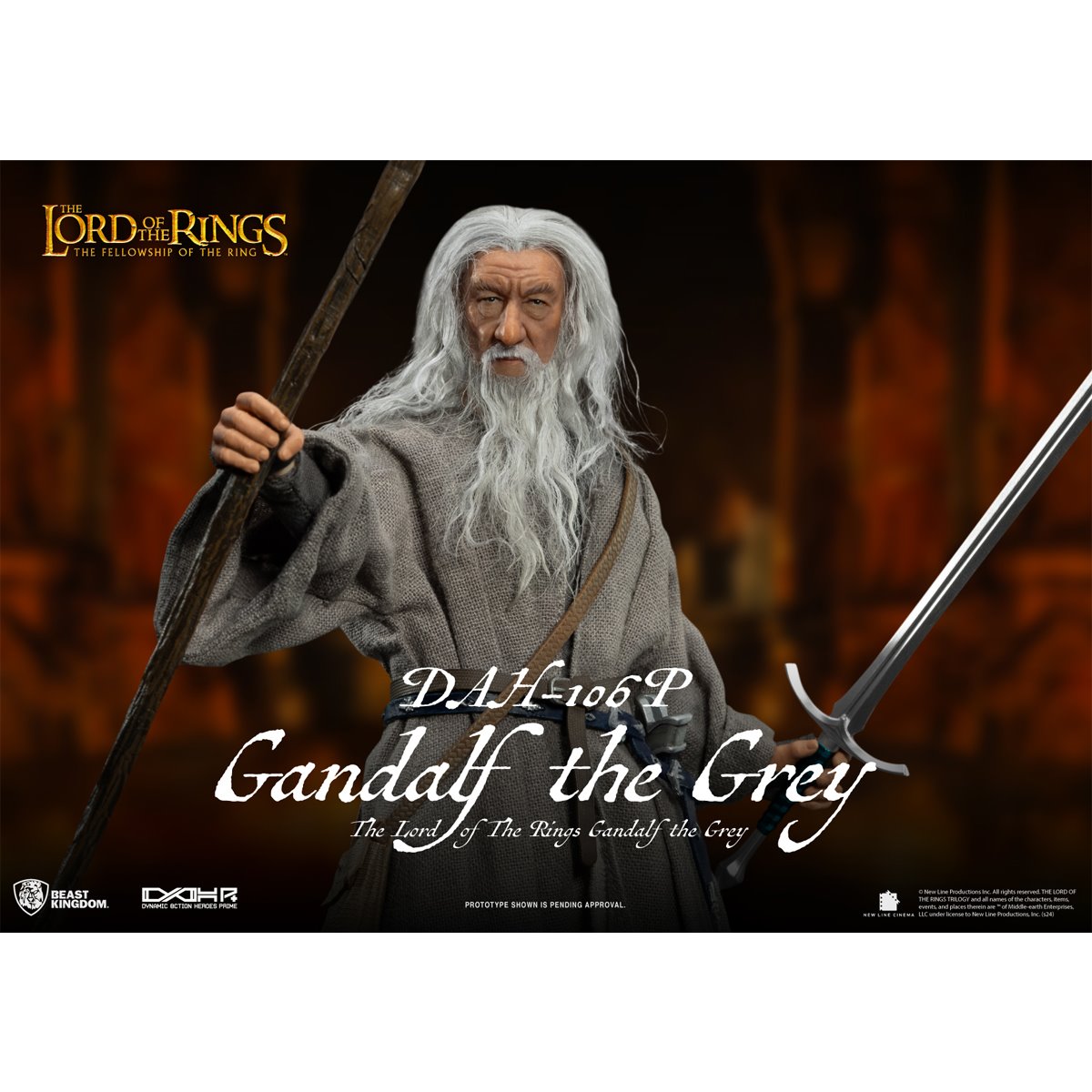 The Lord of the Rings Dynamic 8ction Heroes DAH-106P Gandalf the Grey Limited Edition Beast Kingdom