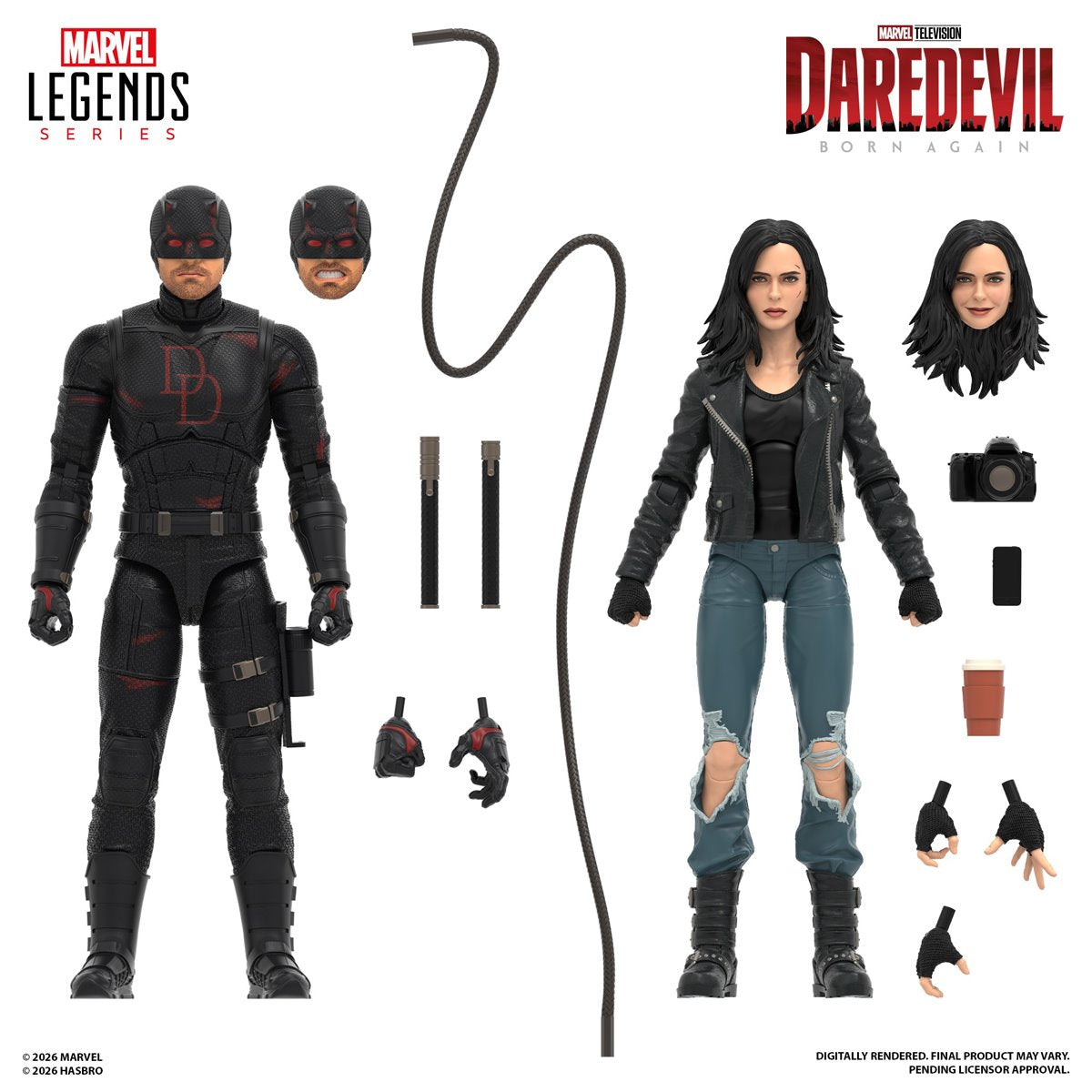 PREVENTA Marvel Legends Daredevil: Born Again Daredevil and Jessica Jones Two-Pack Hasbro (Primer pago/anticipo)