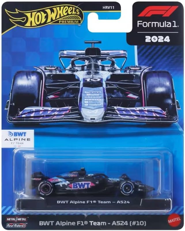 Hot Wheels Premium Formula 1 2024 BWT Alpine F1 Team - A524 (#10 Pierre Gasly) Mattel