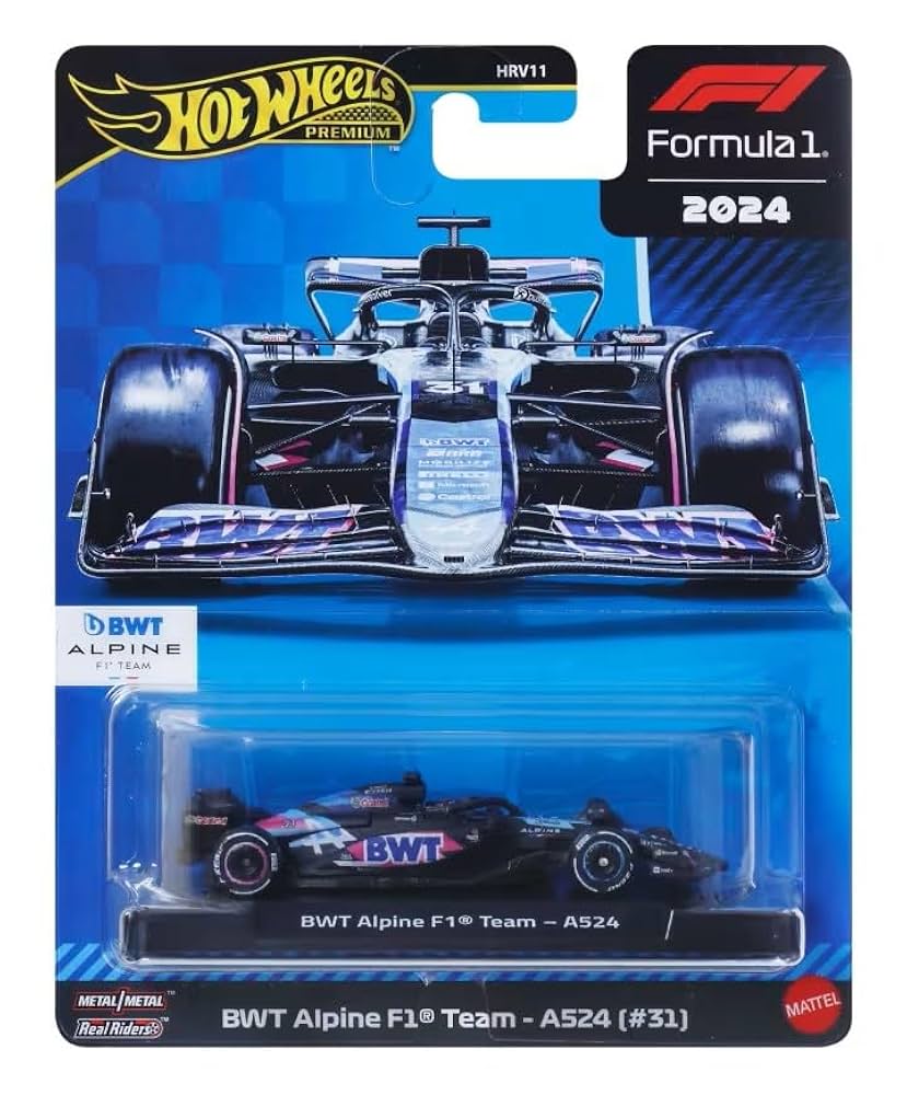 Hot Wheels Premium Formula 1 2024 BWT Alpine F1 Team - A524 (#31 Esteban Ocon) Mattel