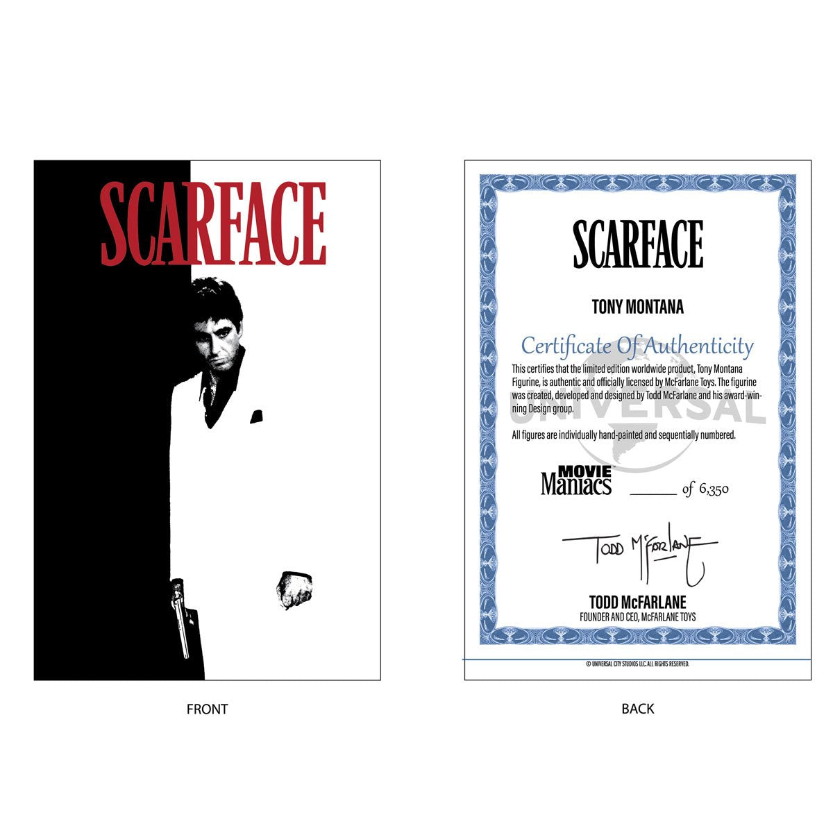 PREVENTA Scarface Movie Maniacs Tony Montana Estatua (Primer pago/anticipo)
