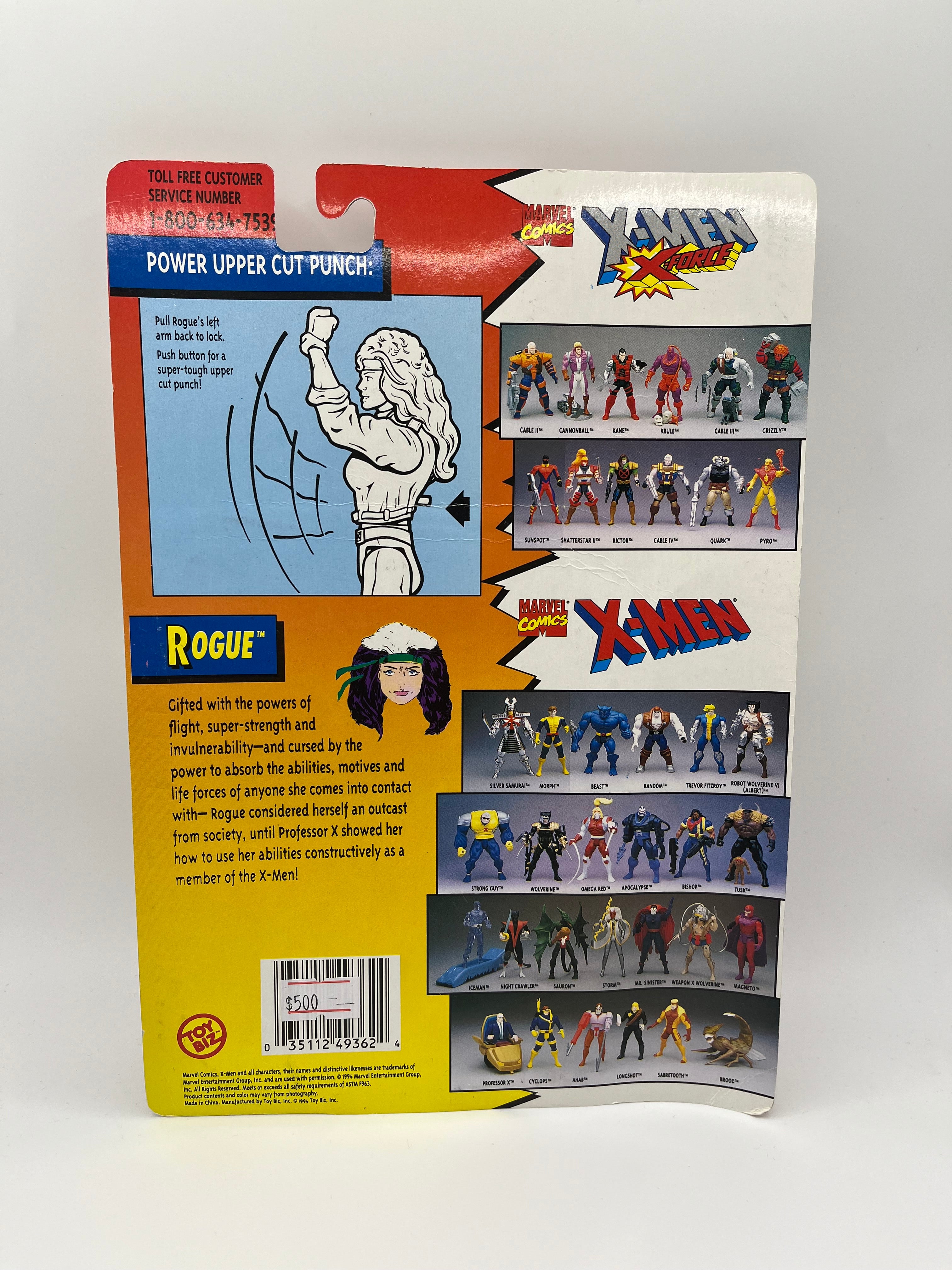 X-Men Rogue Power Uppercut Punch! Toy Biz