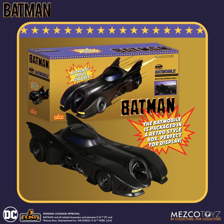 PREVENTA DC Comics Batman (1989) 5 Points Batmobile Mezco Toyz (Primer pago/anticipo)