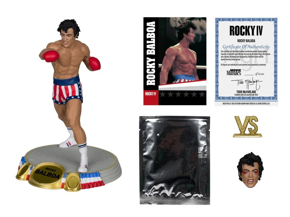 PREVENTA Movie Maniacs Rocky IV Rocky Balboa Estatua McFarlane (Primer pago/anticipo)