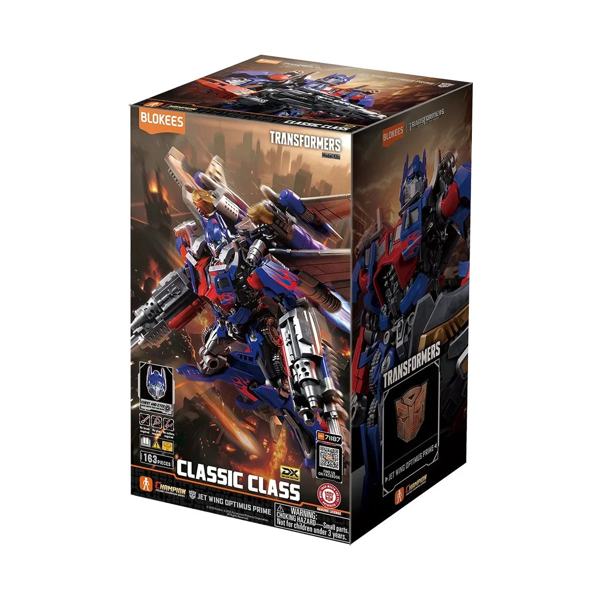 Transformers: Dark of the Moon Classic Class 21 Jet Wing Optimus Prime Model Kit Blokees