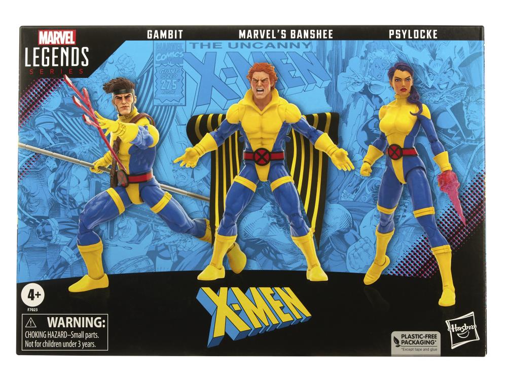 Marvel Legends: The Uncanny X-Men 60th Anniversary Banshee, Gambit & Psylocke 3 Pack Hasbro