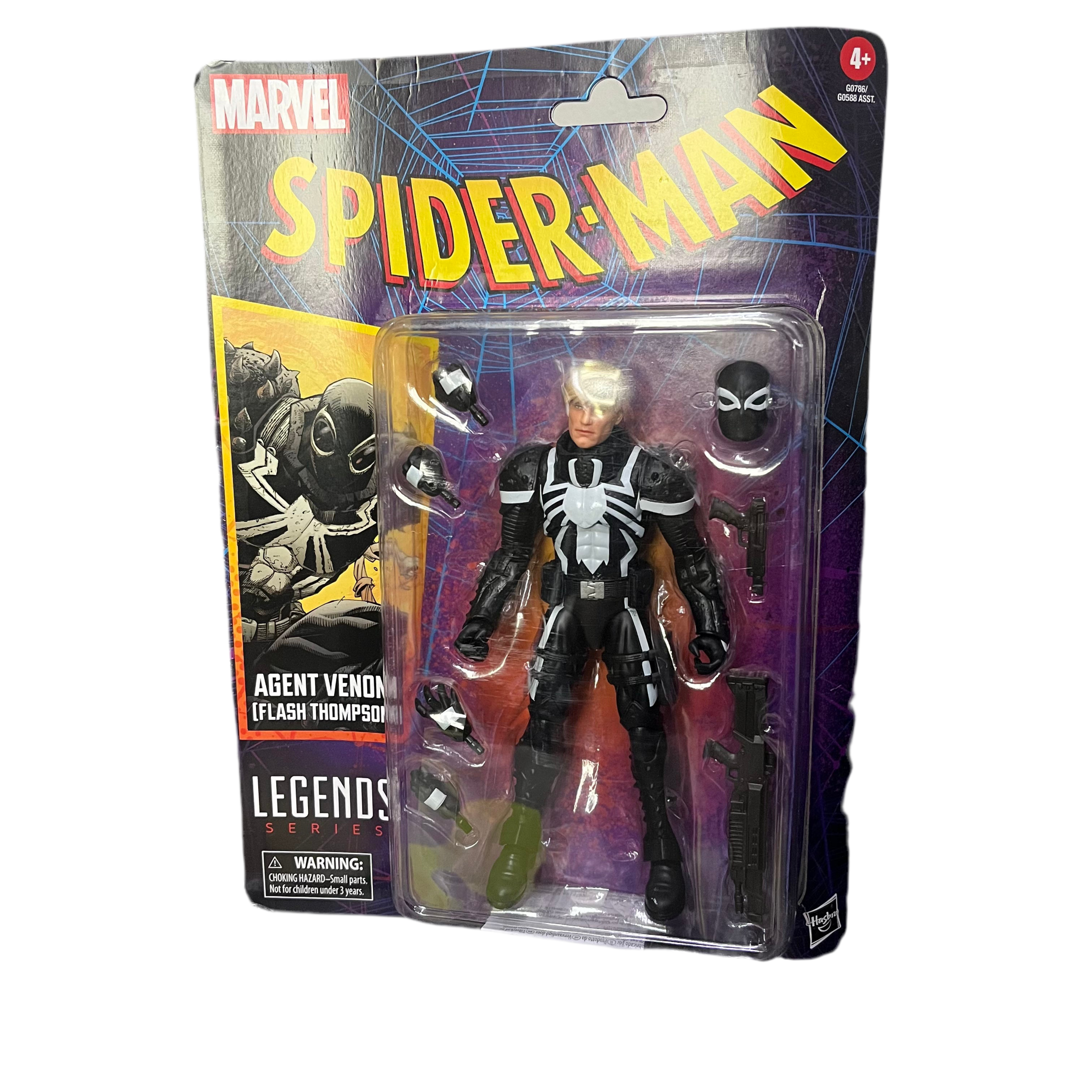 Marvel Legends Spider-Man Retro Collection Agent Venom (Flash Thompson) GOLPEADO Hasbro