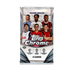 Topps Chrome 2025 UEFA Futbol Booster pack (Sobre individual)