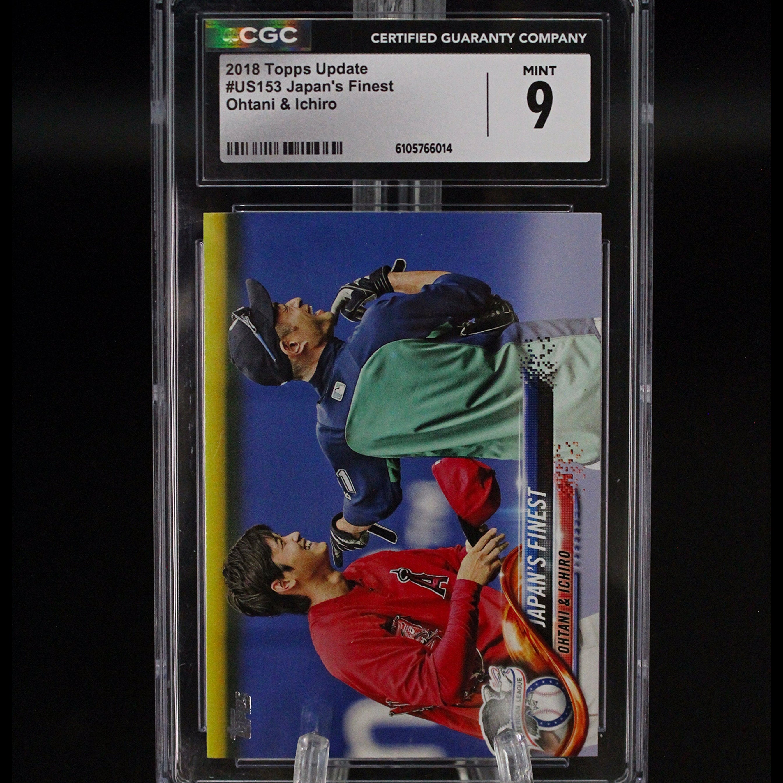Carta 2018 Topps Update #US153 Japan's Finest Ohtani and Ichiro CGC 9