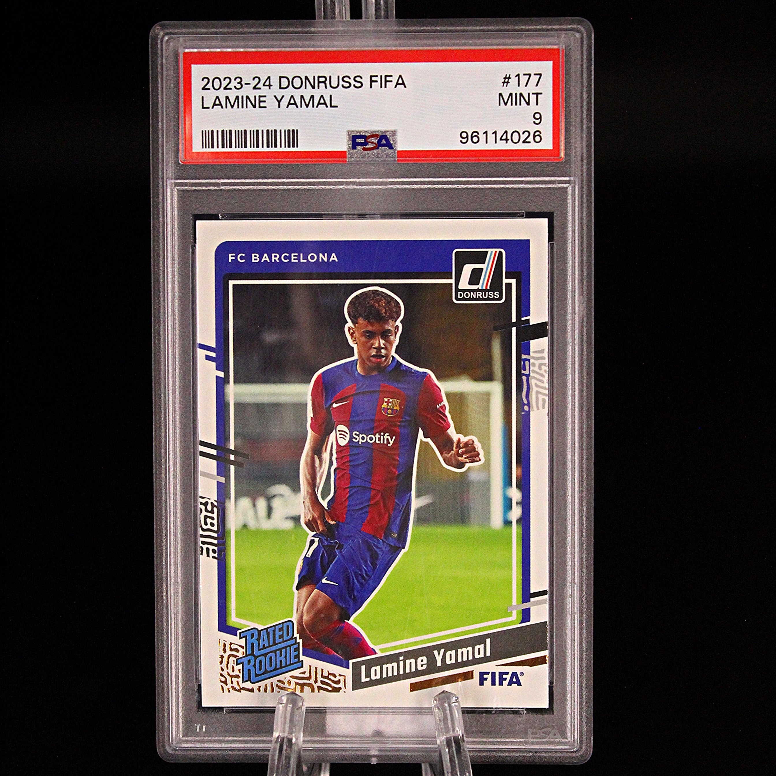 Carta 2023-24 Donruss FIFA #177 Lamine Yamal PSA 9