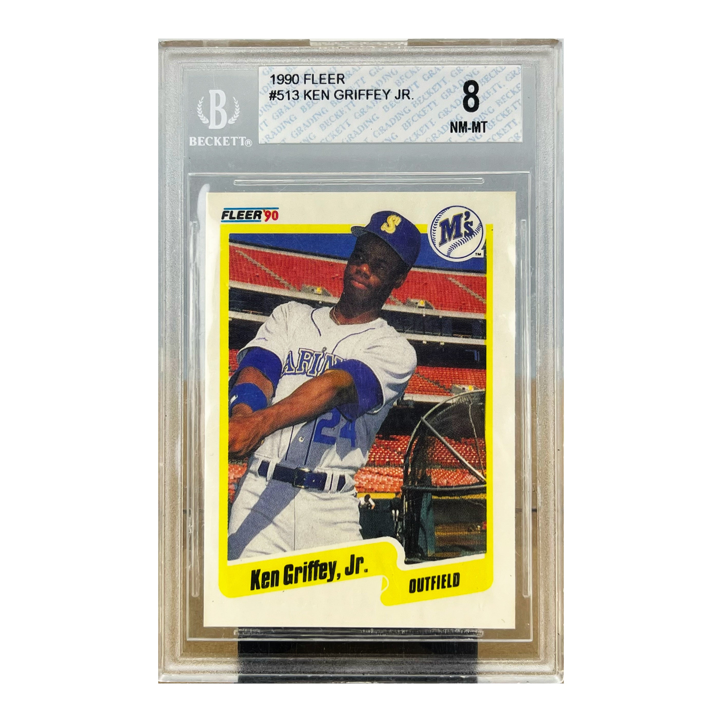 Carta Fleer 1990 Fleer #513 Ken Griffey JR. Beckett 8