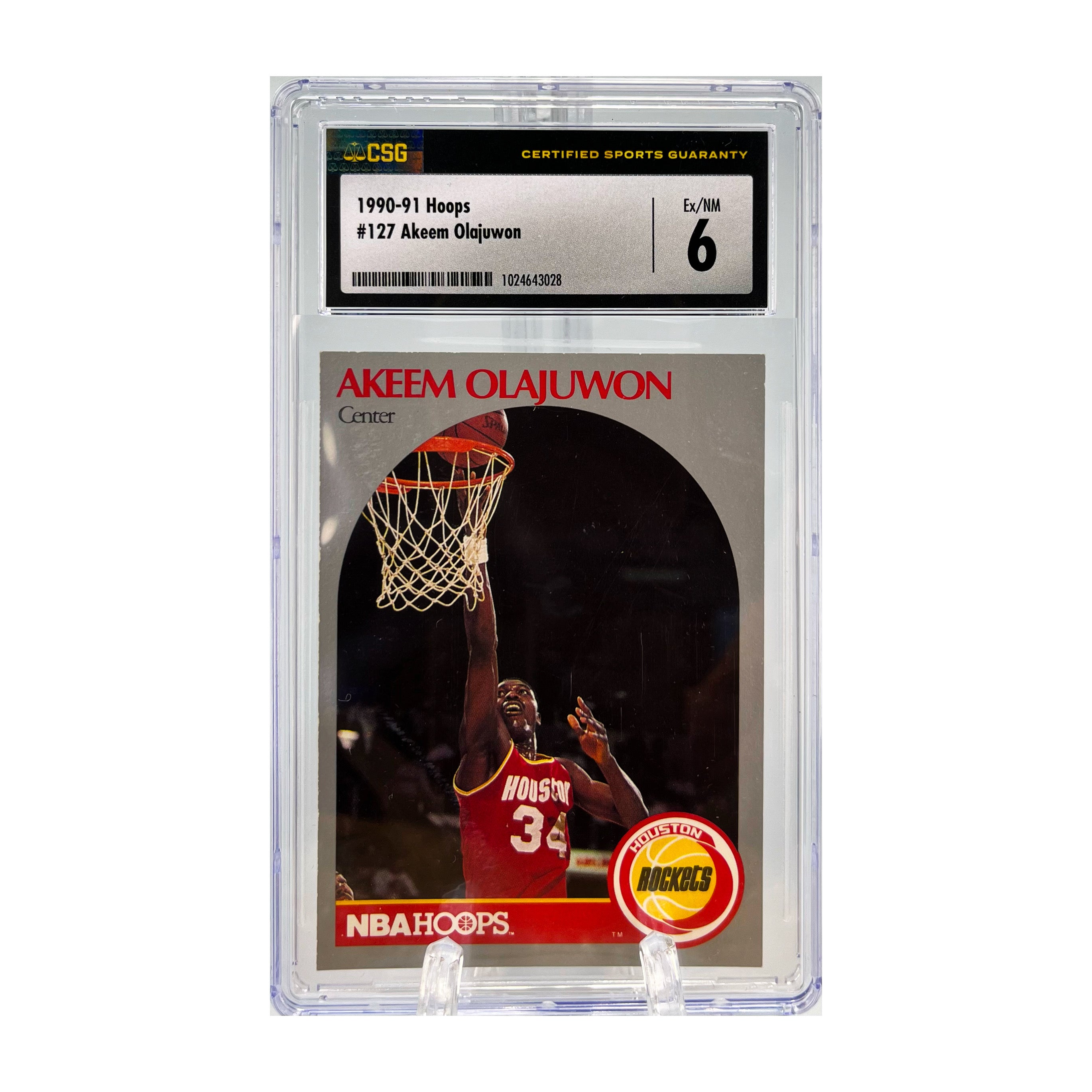 Carta Hoops 1990-91 #127 Akeem Olajuwon CSG 6